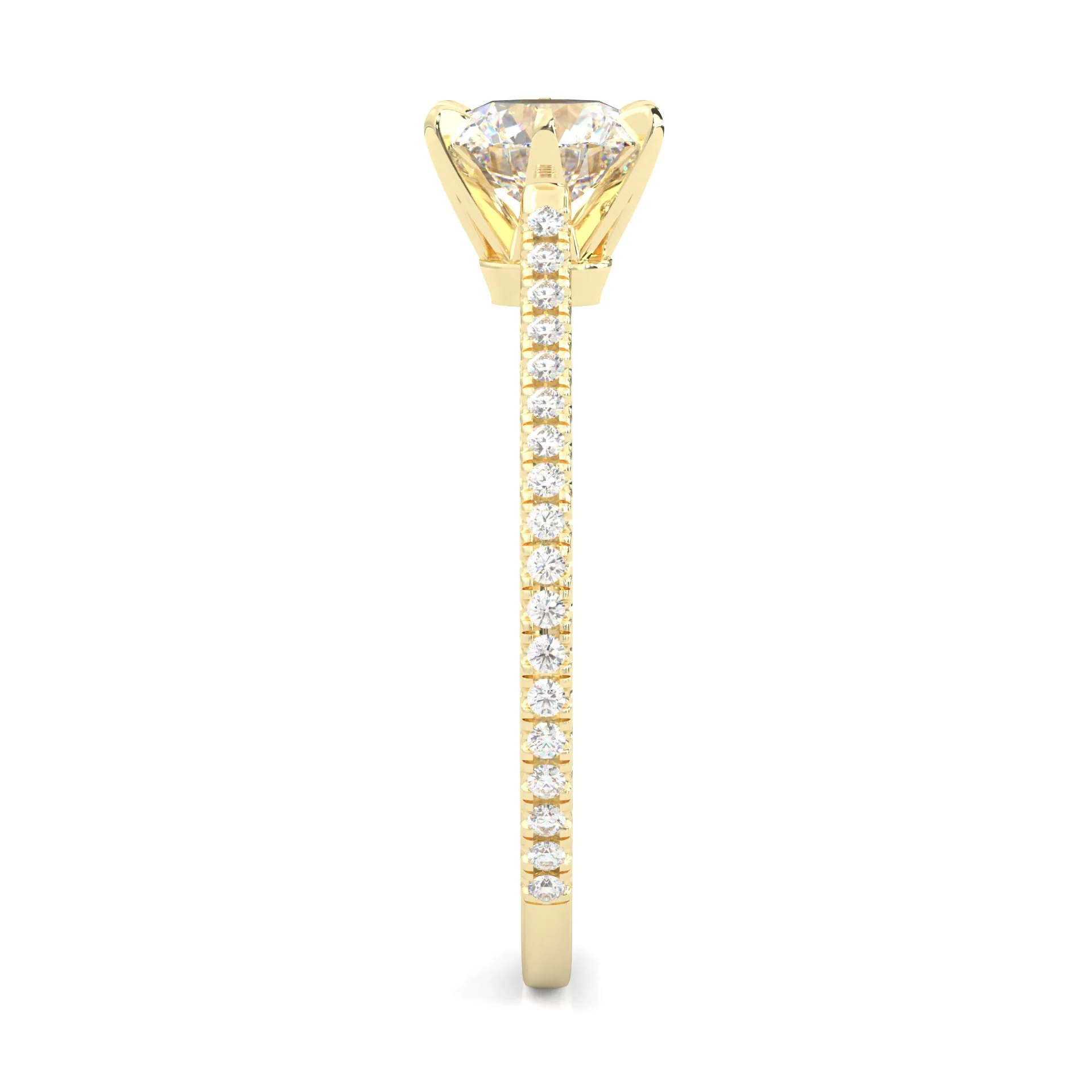 The Luminous II Moissanite Wedding Set (14k Solid Yellow Gold) - Image 11