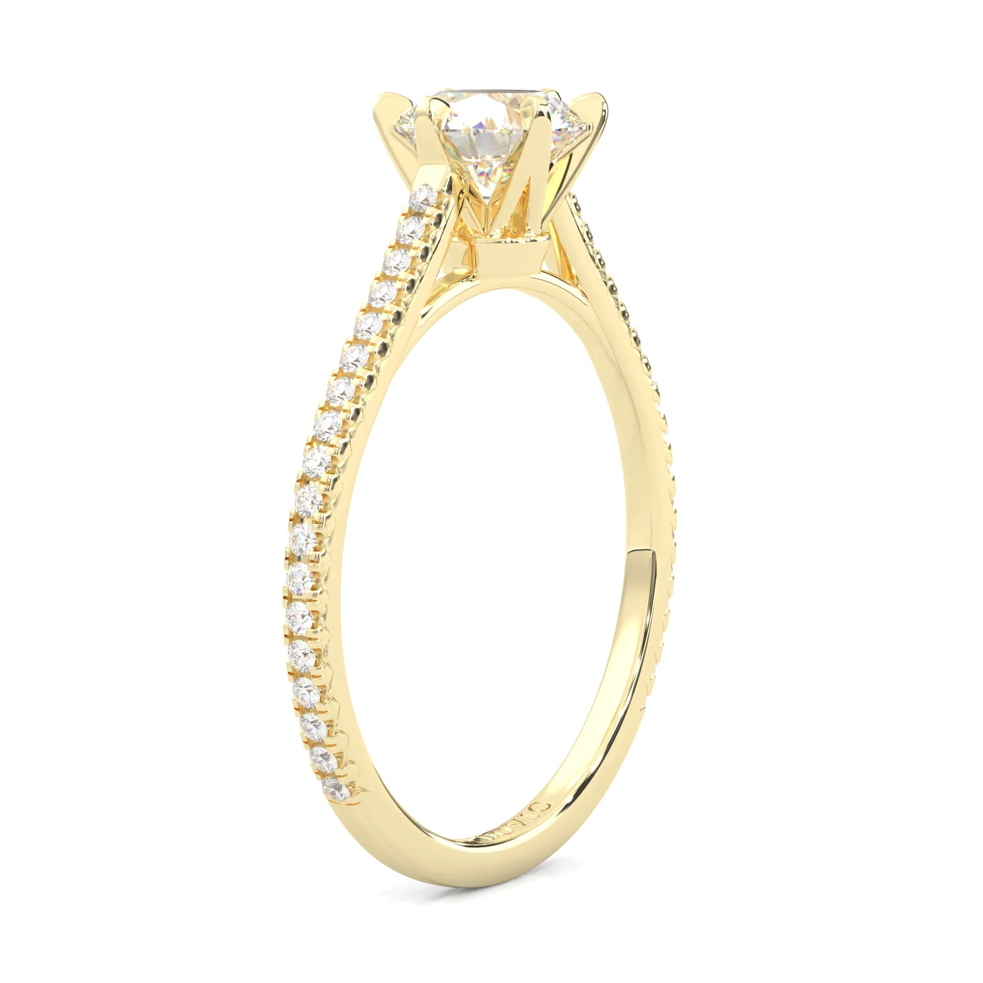 The Luminous II Moissanite Wedding Set (14k Solid Yellow Gold) - Image 12