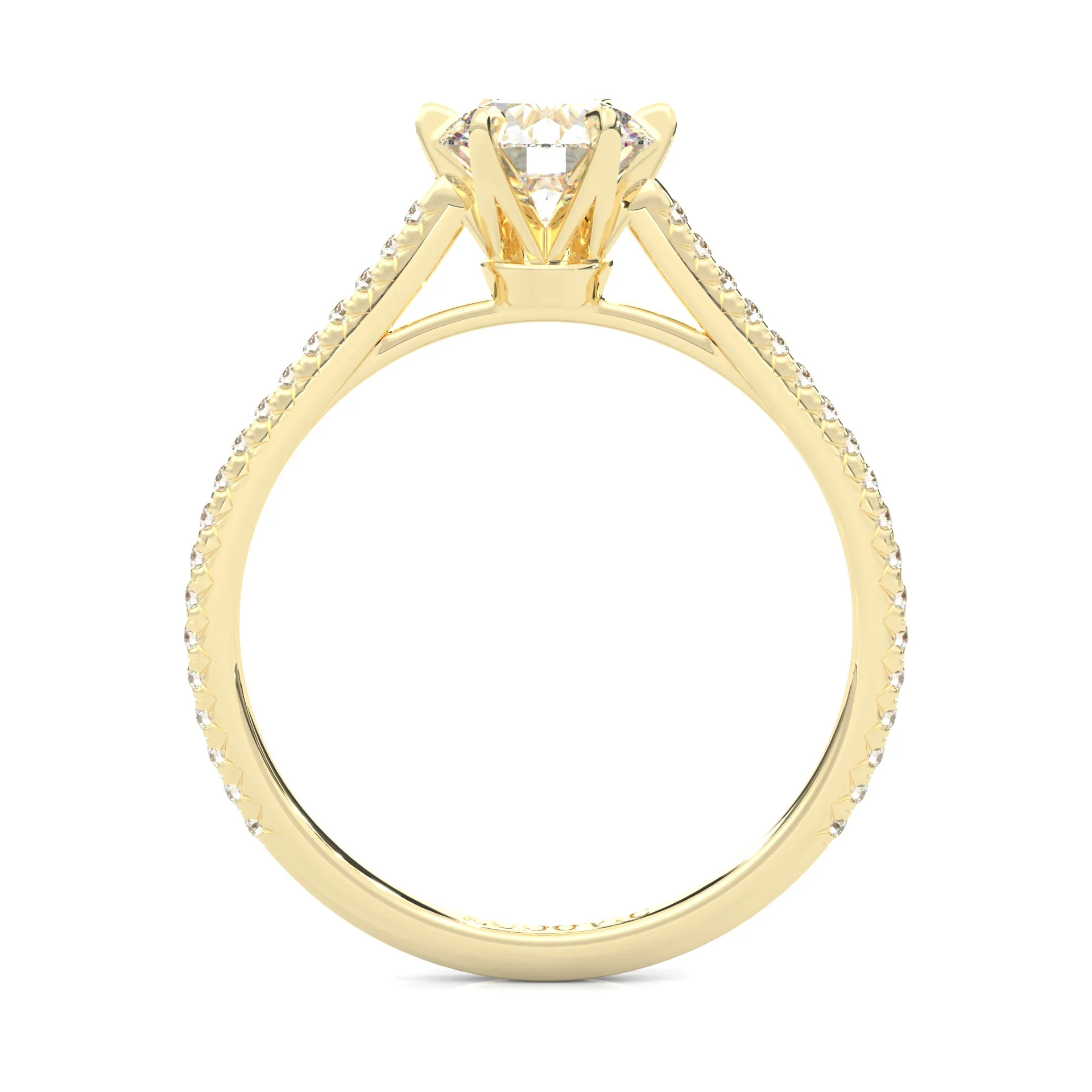 The Luminous II Moissanite Wedding Set (14k Solid Yellow Gold) - Image 13