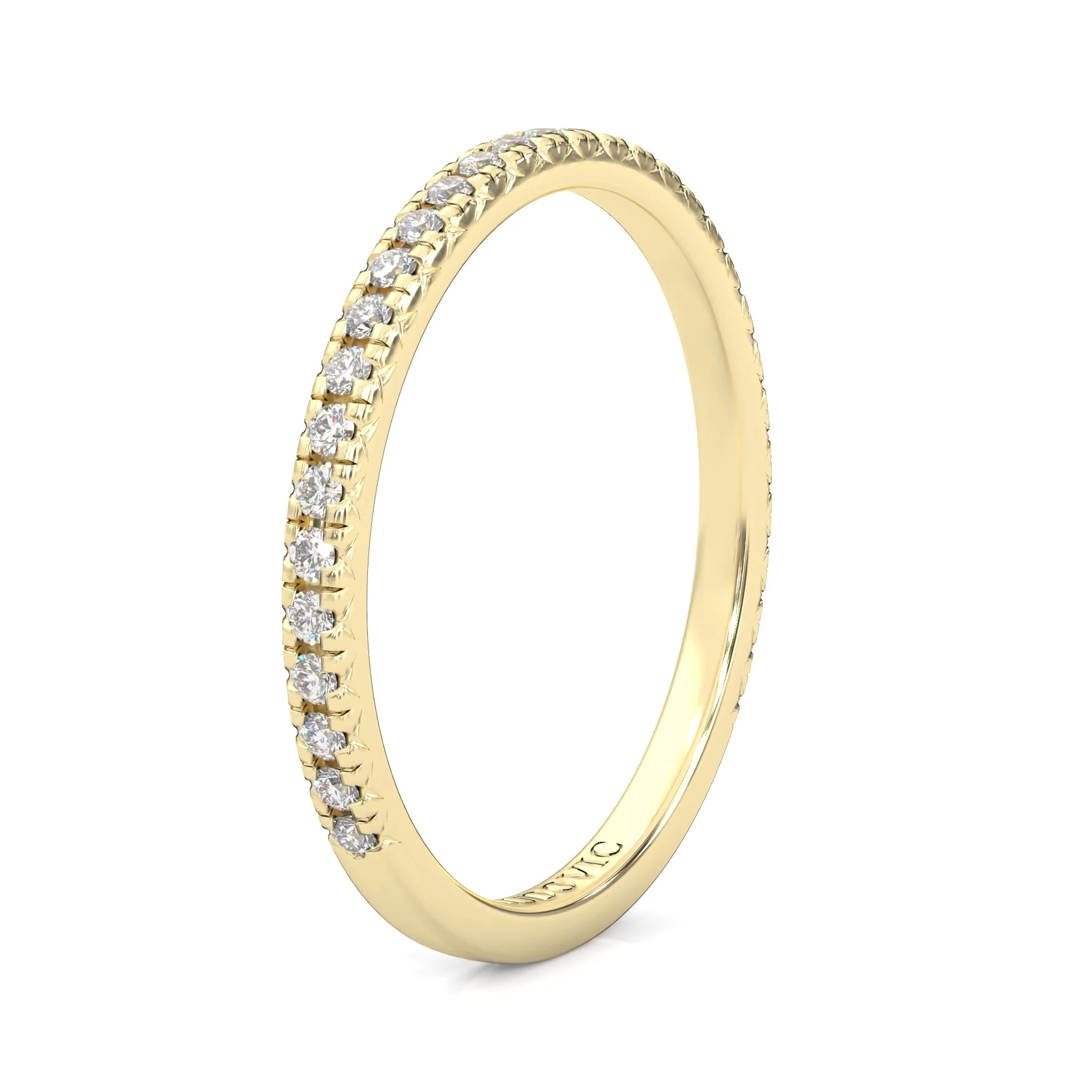 The Luminous II Moissanite Wedding Set (14k Solid Yellow Gold) - Image 6