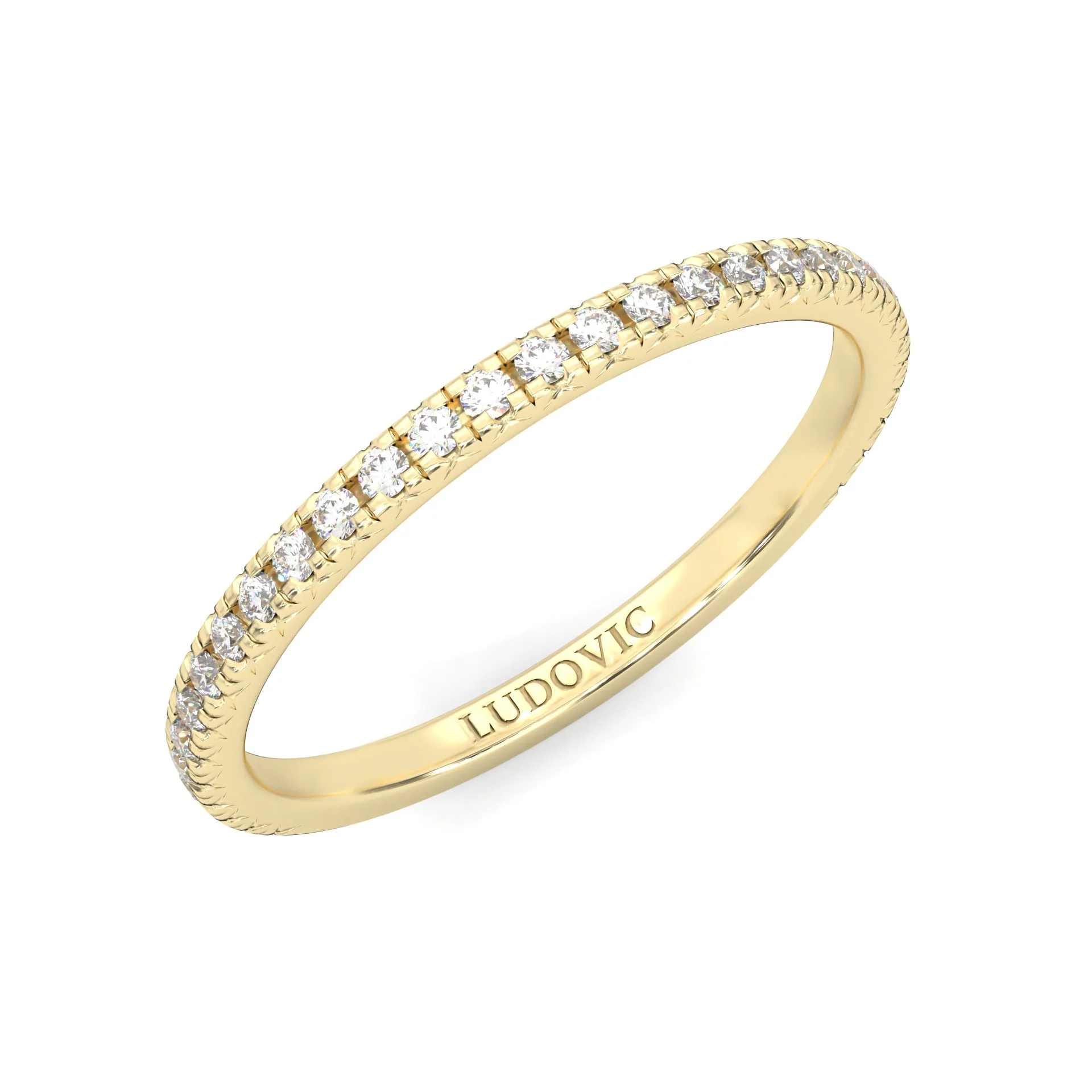 The Luminous II Moissanite Wedding Set (14k Solid Yellow Gold) - Image 8