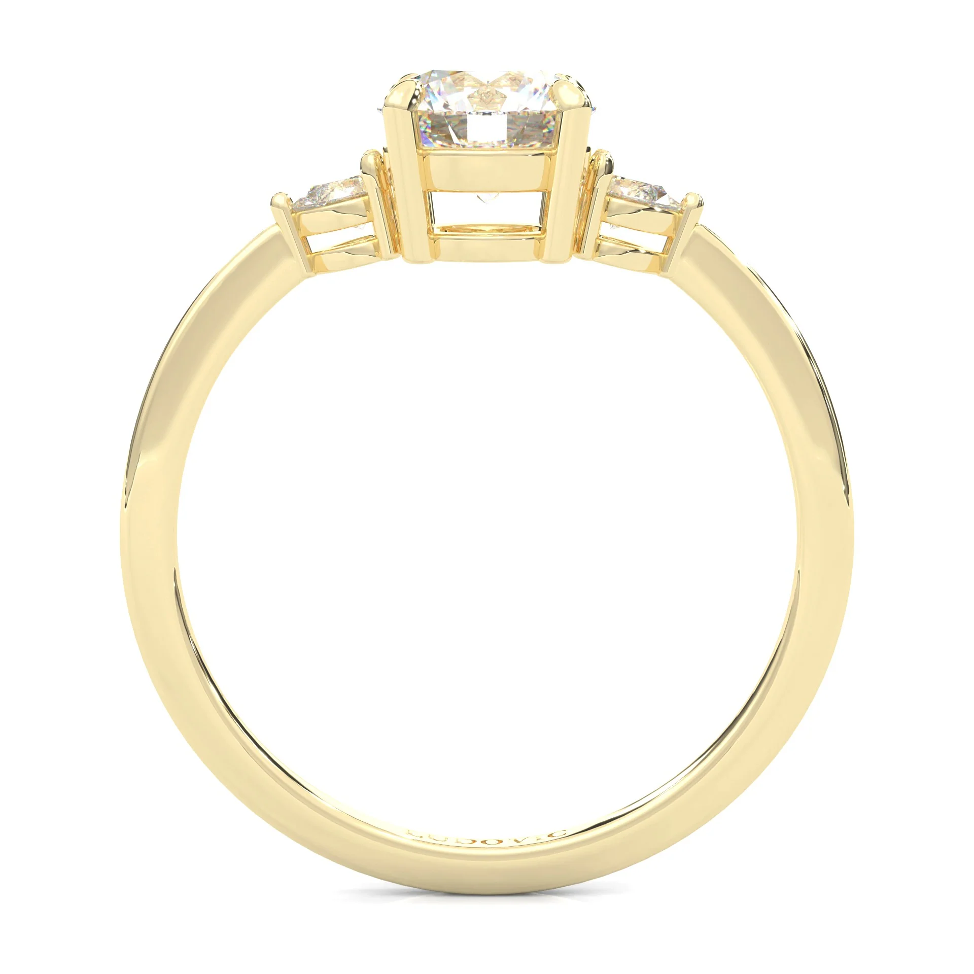 The Luminous Moissanite Engagement Ring ( Yellow Gold 14K ) - Image 4