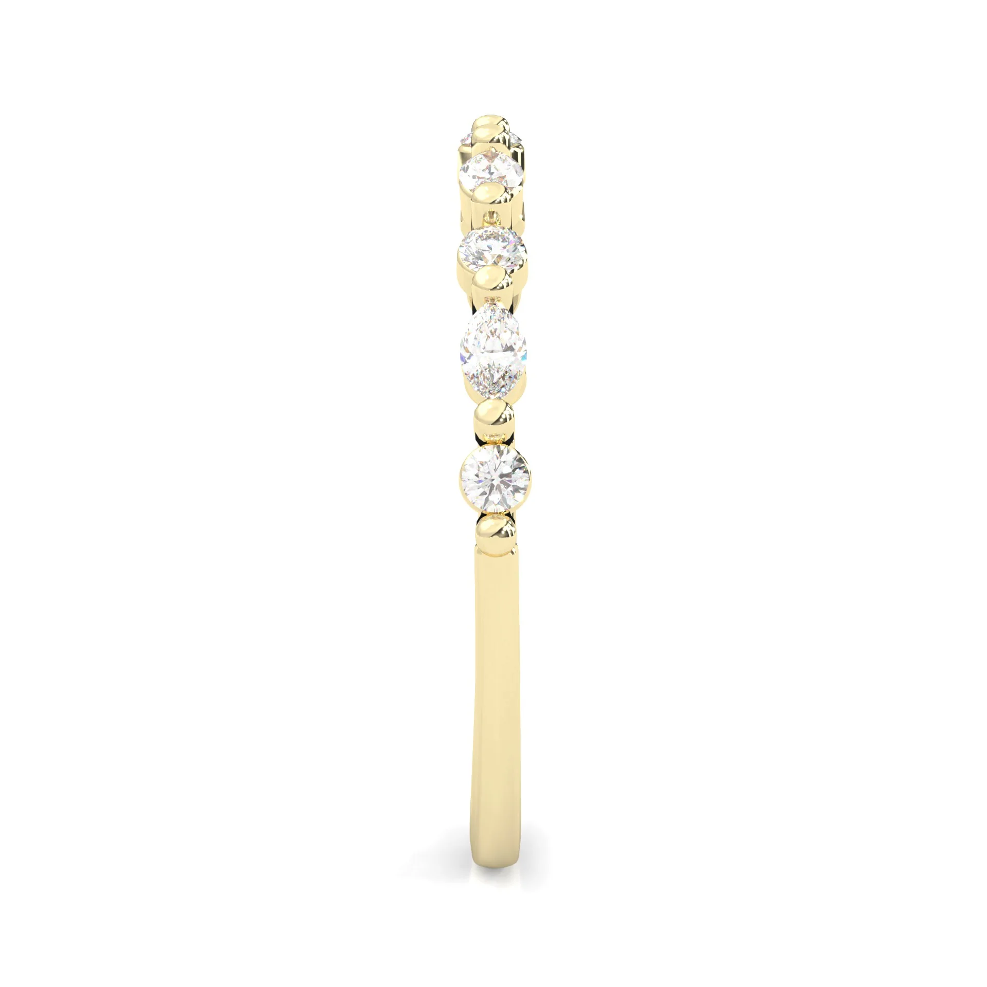 The Luminous Moissanite Wedding Band ( Yellow Gold ) - Image 3