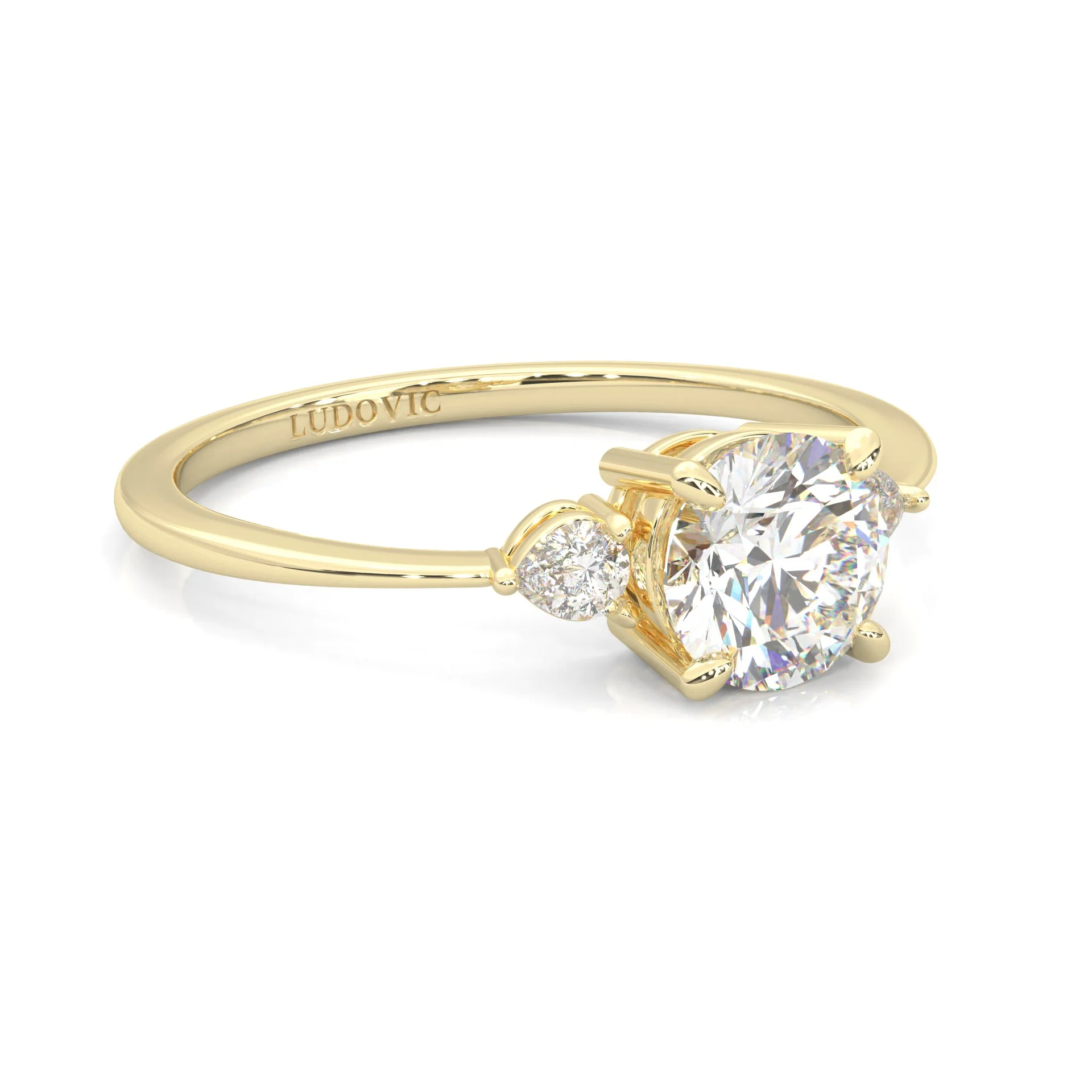 The Luminous Moissanite Wedding Set ( Yellow Gold ) - Image 10
