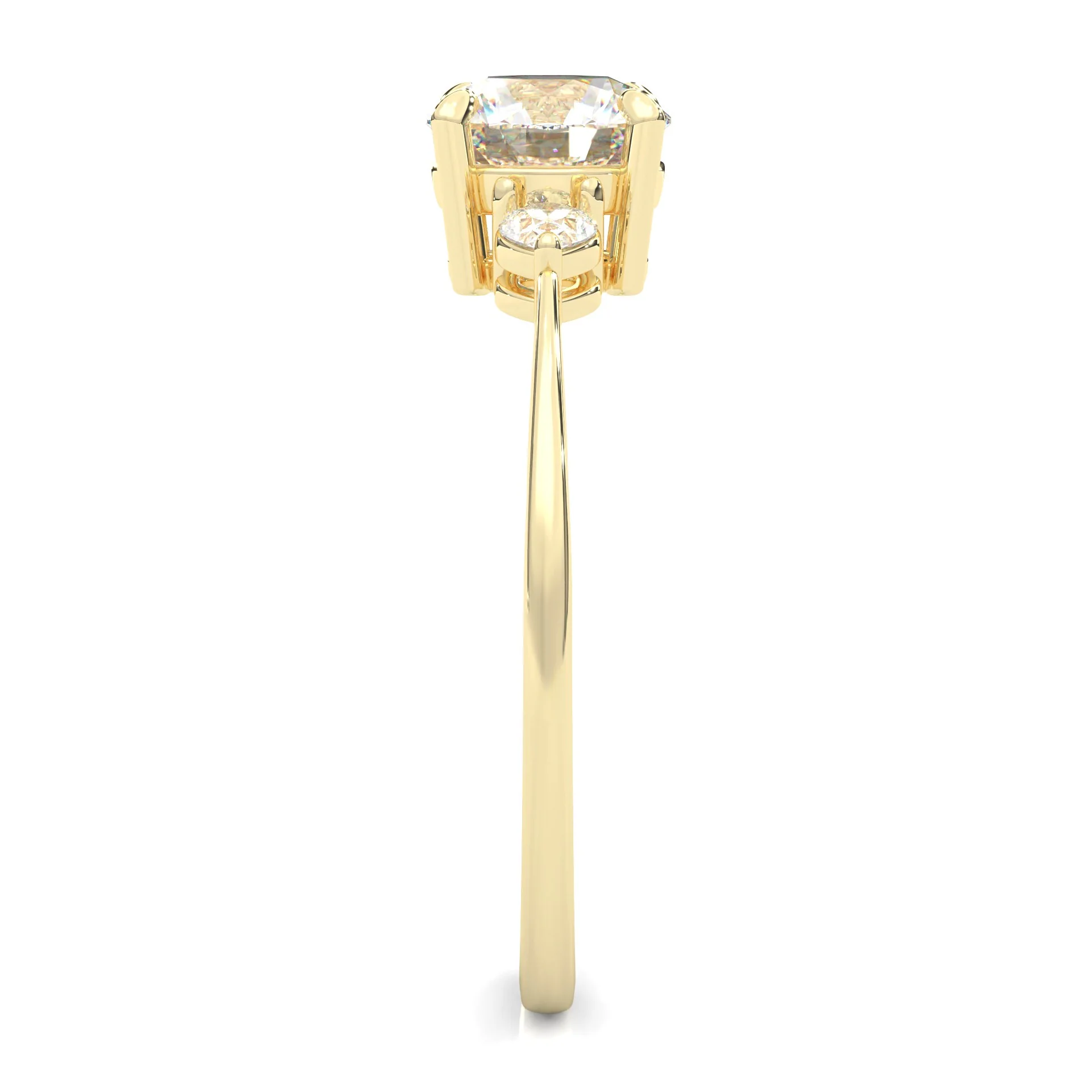 The Luminous Moissanite Wedding Set ( Yellow Gold ) - Image 11