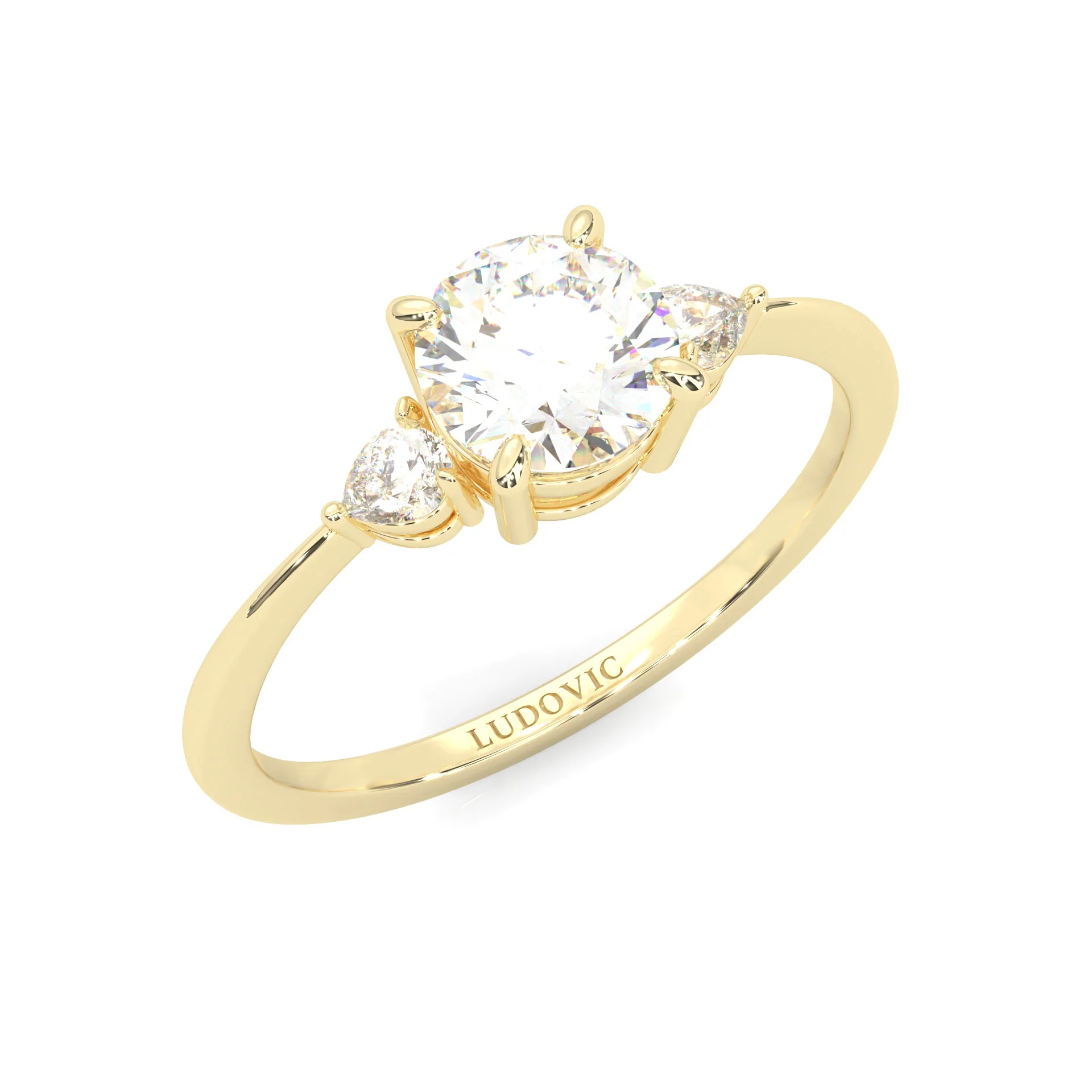 The Luminous Moissanite Wedding Set ( Yellow Gold ) - Image 14