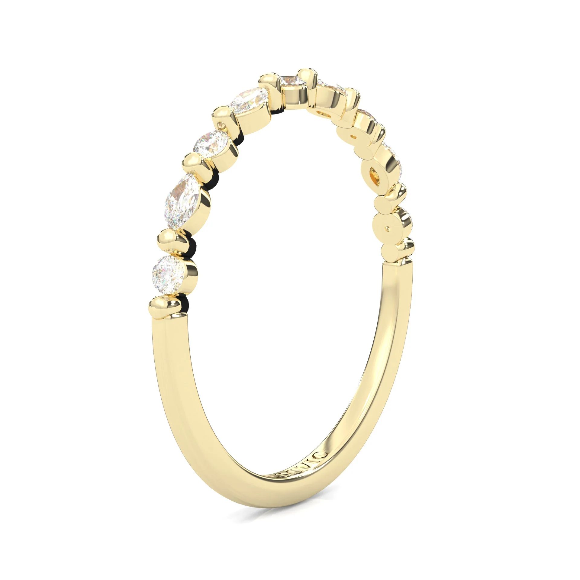 The Luminous Moissanite Wedding Set ( Yellow Gold ) - Image 6