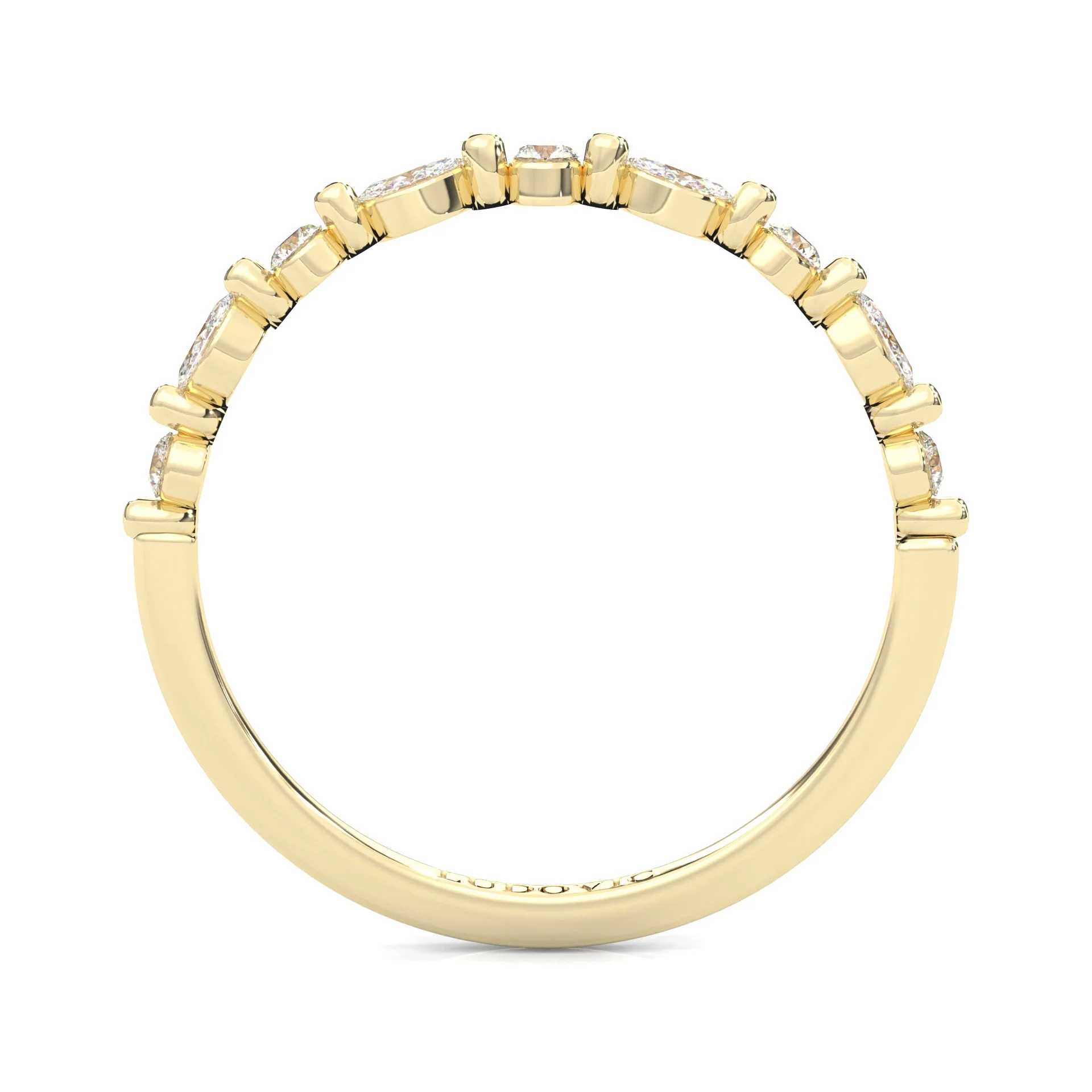 The Luminous Moissanite Wedding Set ( Yellow Gold ) - Image 7