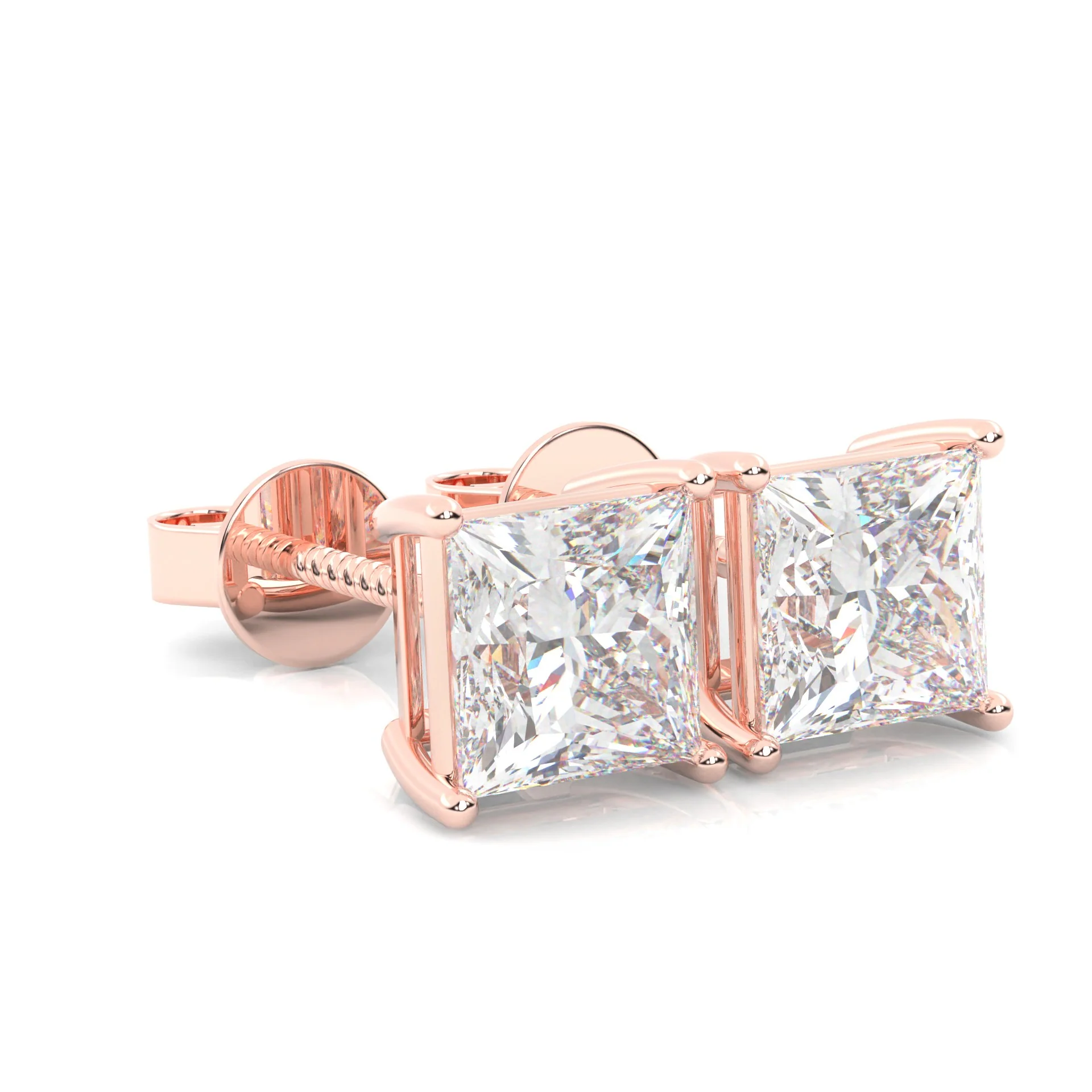 The Luminous Song Moissanite Earrings ( Rose Gold ) - Image 3