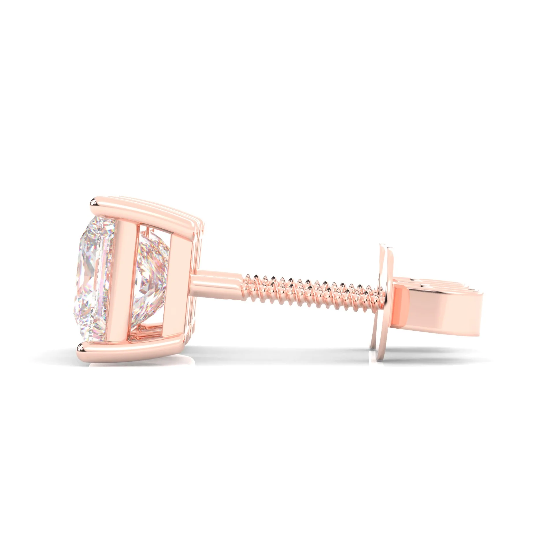The Luminous Song Moissanite Earrings ( Rose Gold ) - Image 4
