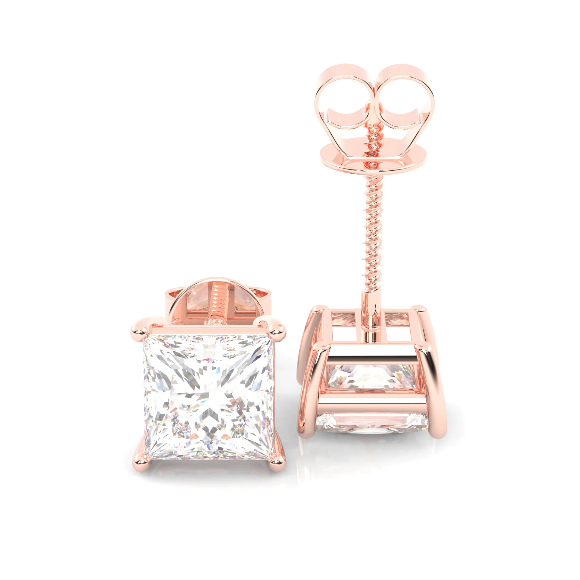 The Luminous Song Moissanite Earrings ( Rose Gold ) - Image 5