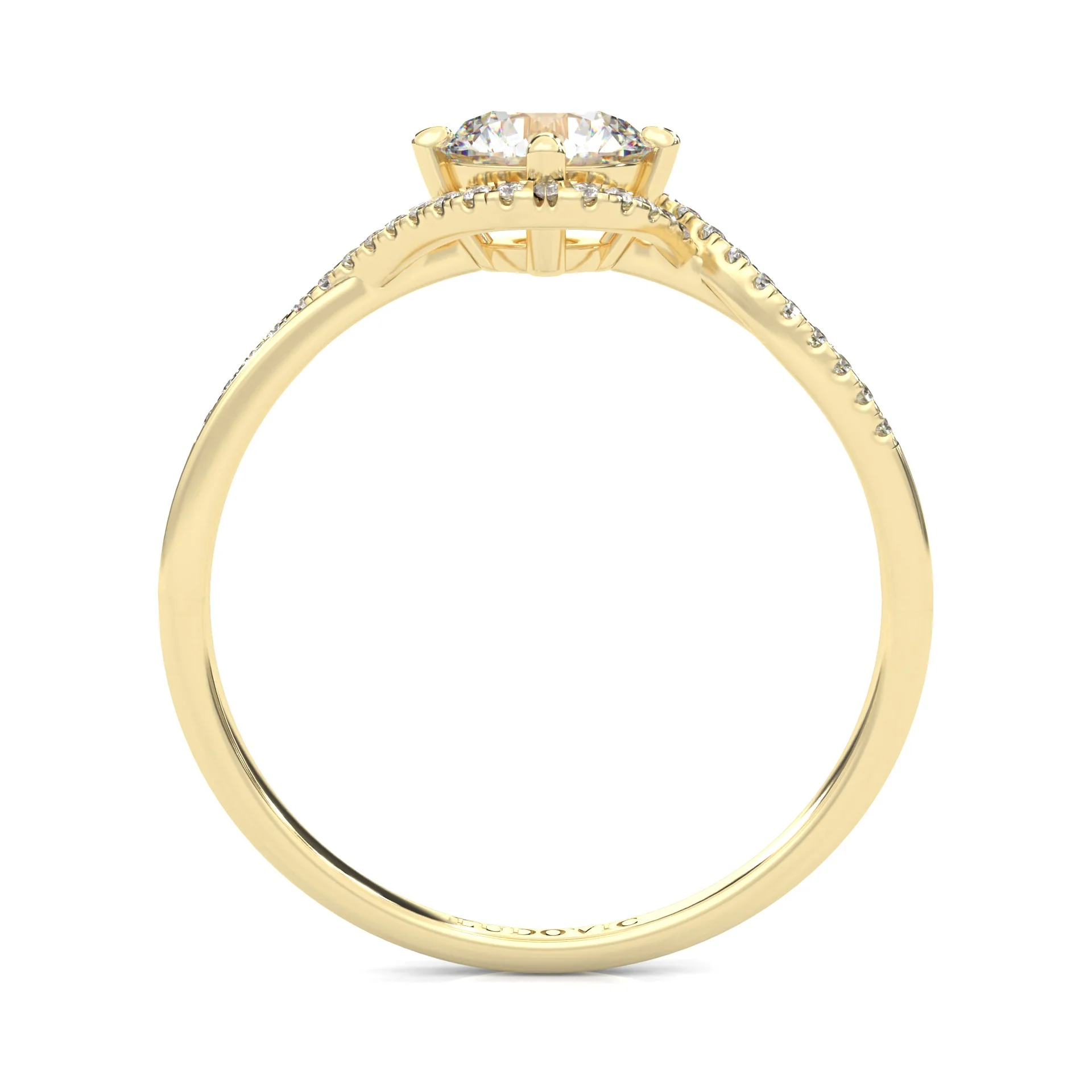 The Onyx Poem Moissanite Engagement Ring ( Yellow Gold 14K ) - Image 5