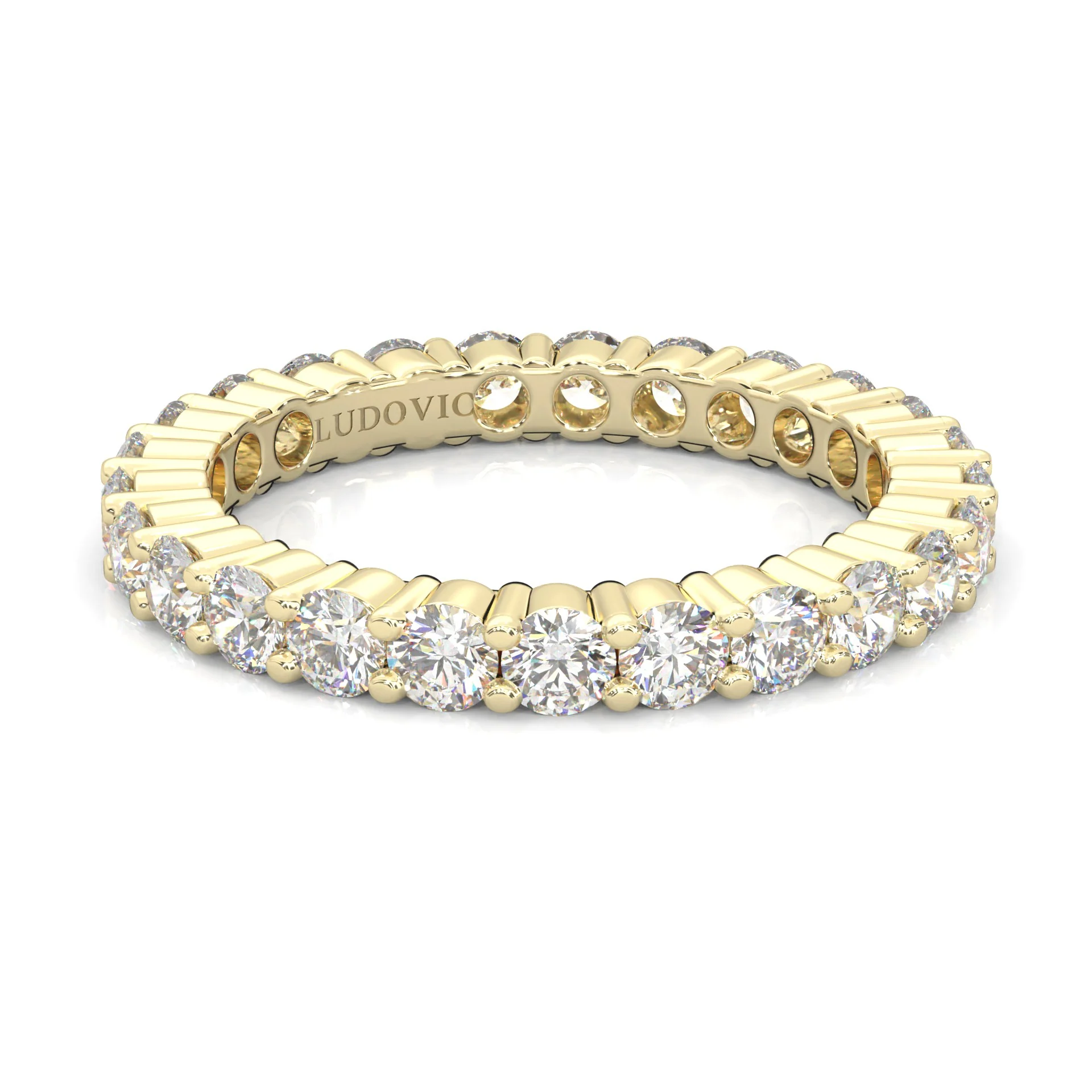 The Peace Passion Moissanite Eternity Ring ( Yellow Gold ) - Image 3