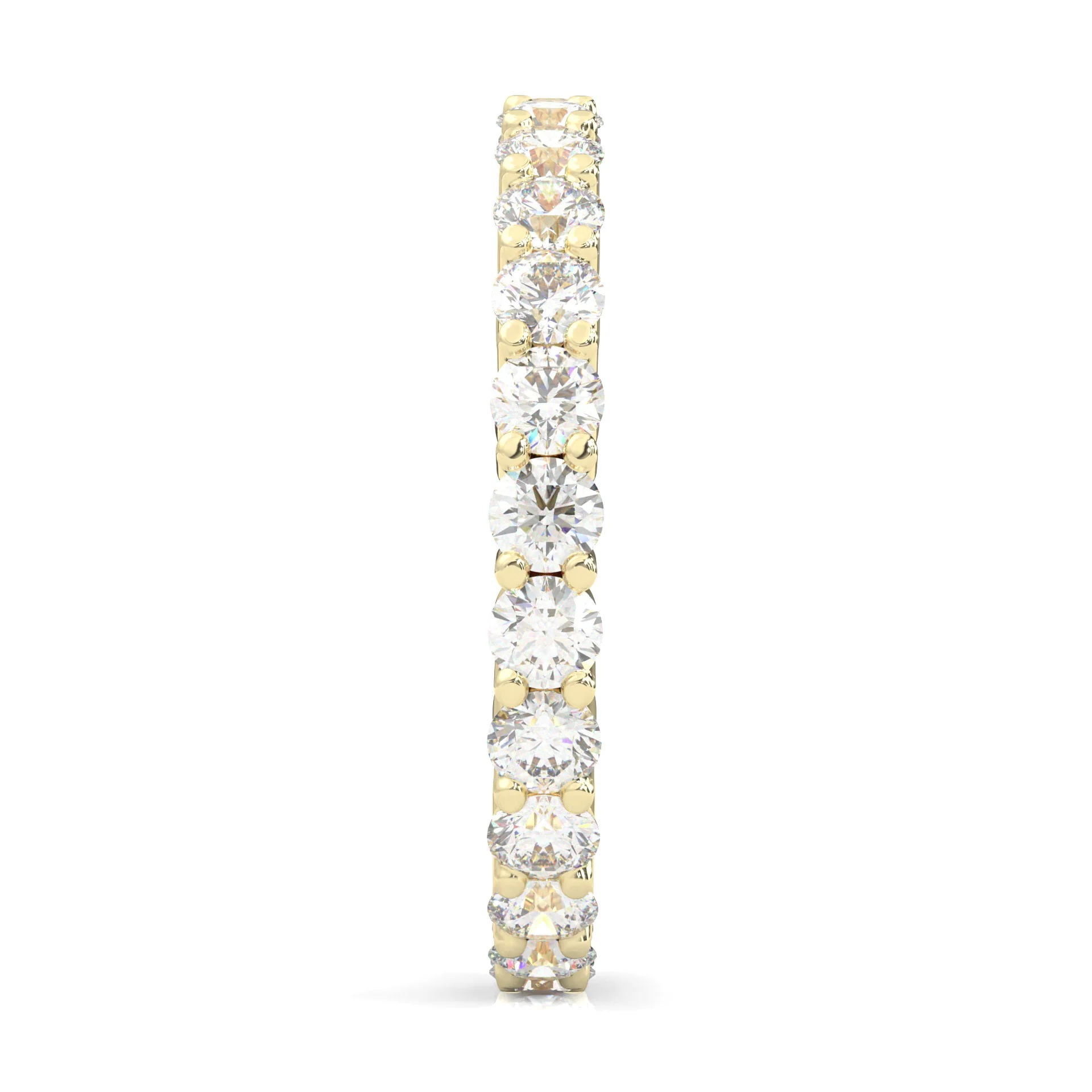 The Peace Passion Moissanite Eternity Ring ( Yellow Gold ) - Image 4