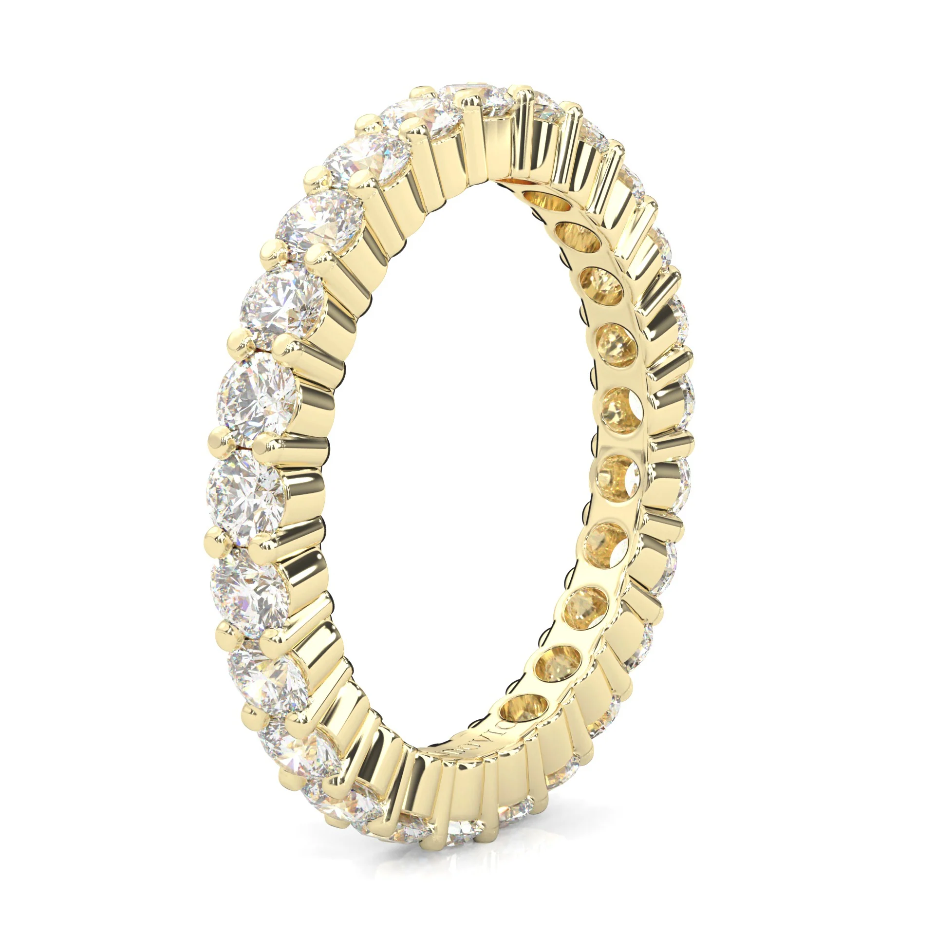 The Peace Passion Moissanite Eternity Ring ( Yellow Gold ) - Image 5