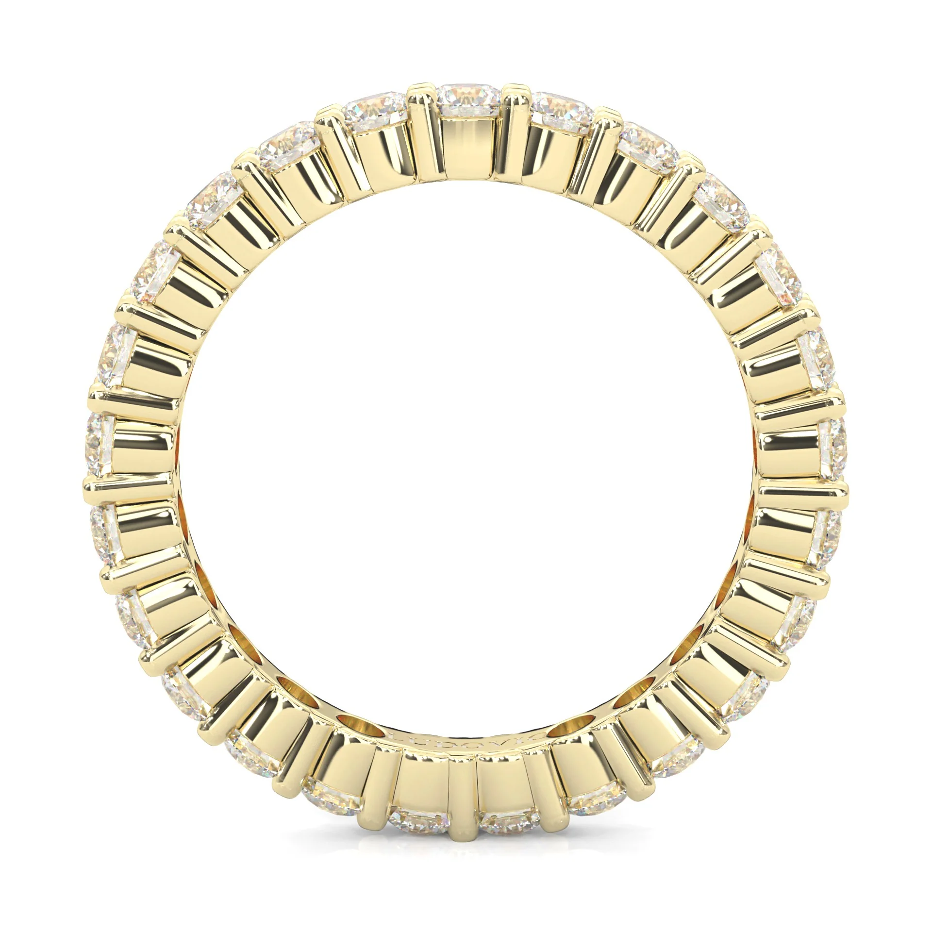 The Peace Passion Moissanite Eternity Ring ( Yellow Gold ) - Image 6