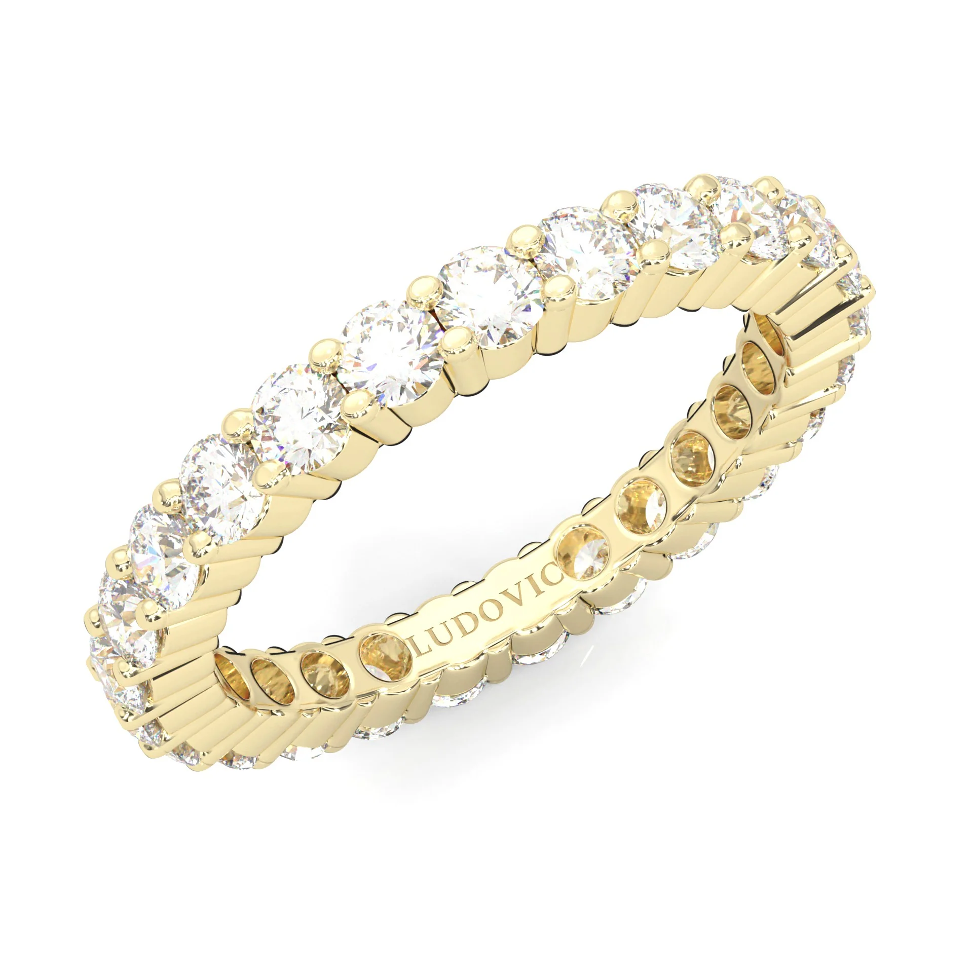 The Peace Passion Moissanite Eternity Ring ( Yellow Gold ) - Image 7