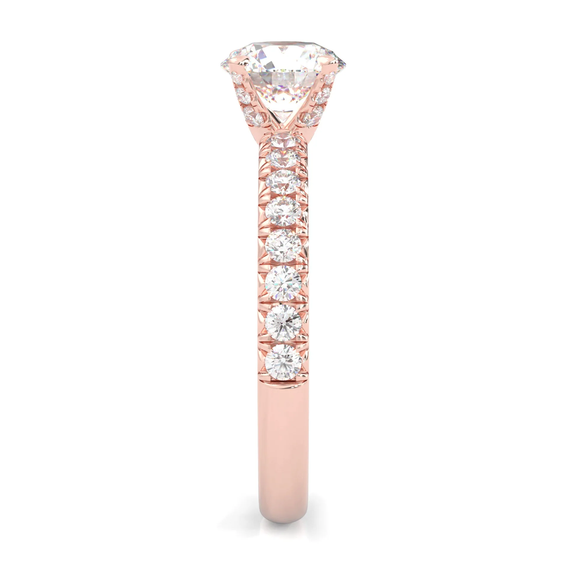 The Precious Vow Pin Moissanite Engagement Ring ( Rose Gold 14K ) - Image 4