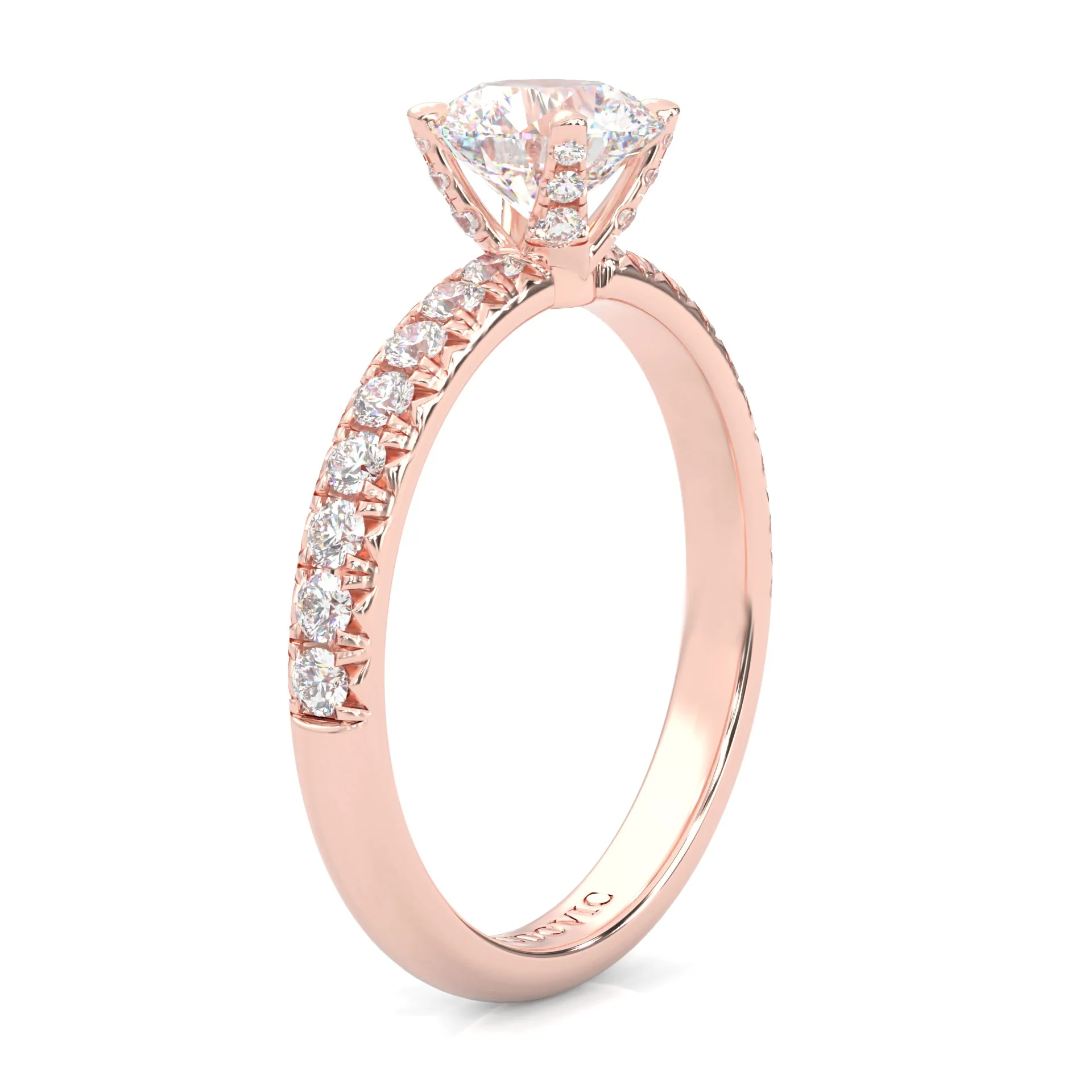The Precious Vow Pin Moissanite Engagement Ring ( Rose Gold 14K ) - Image 5