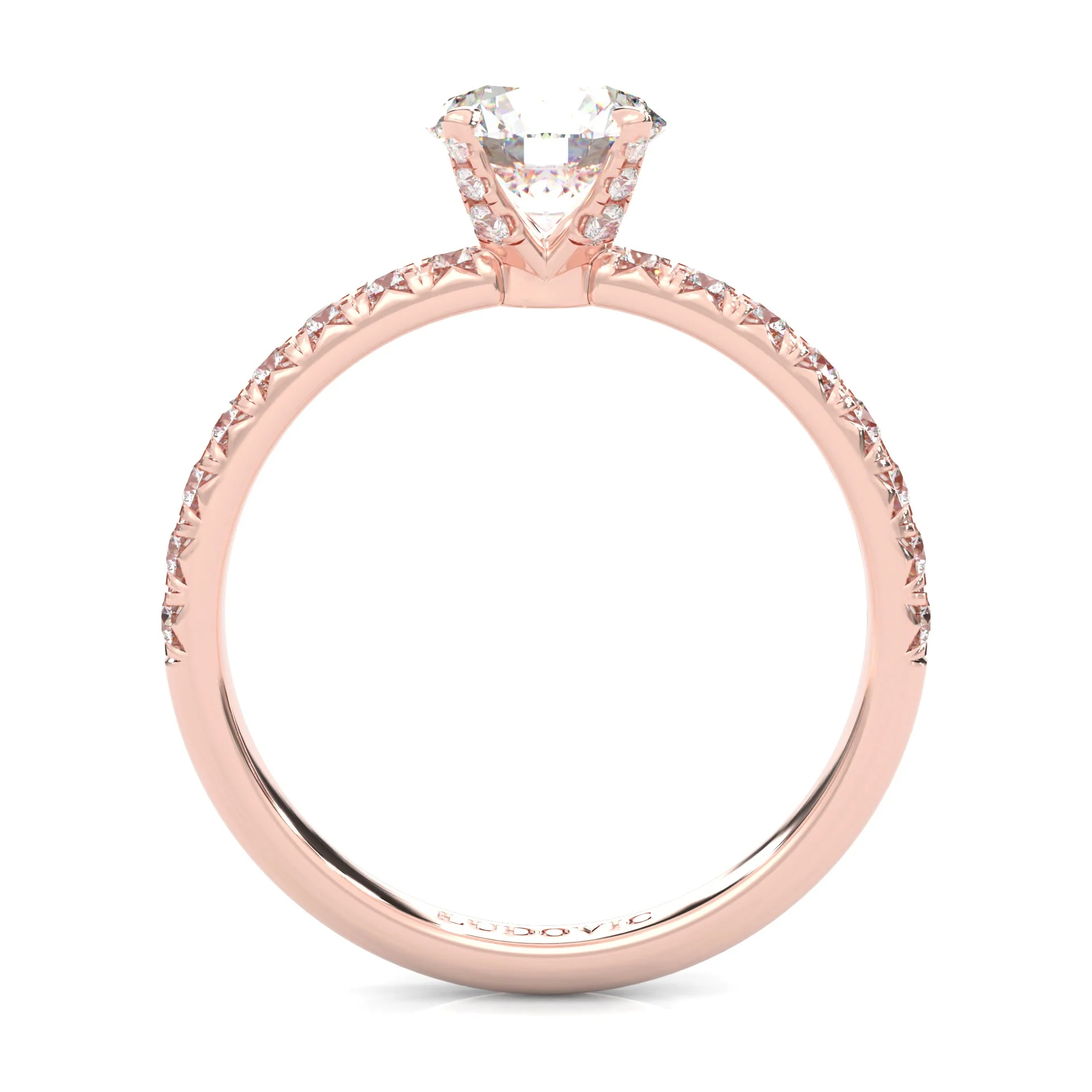 The Precious Vow Pin Moissanite Engagement Ring ( Rose Gold 14K ) - Image 6