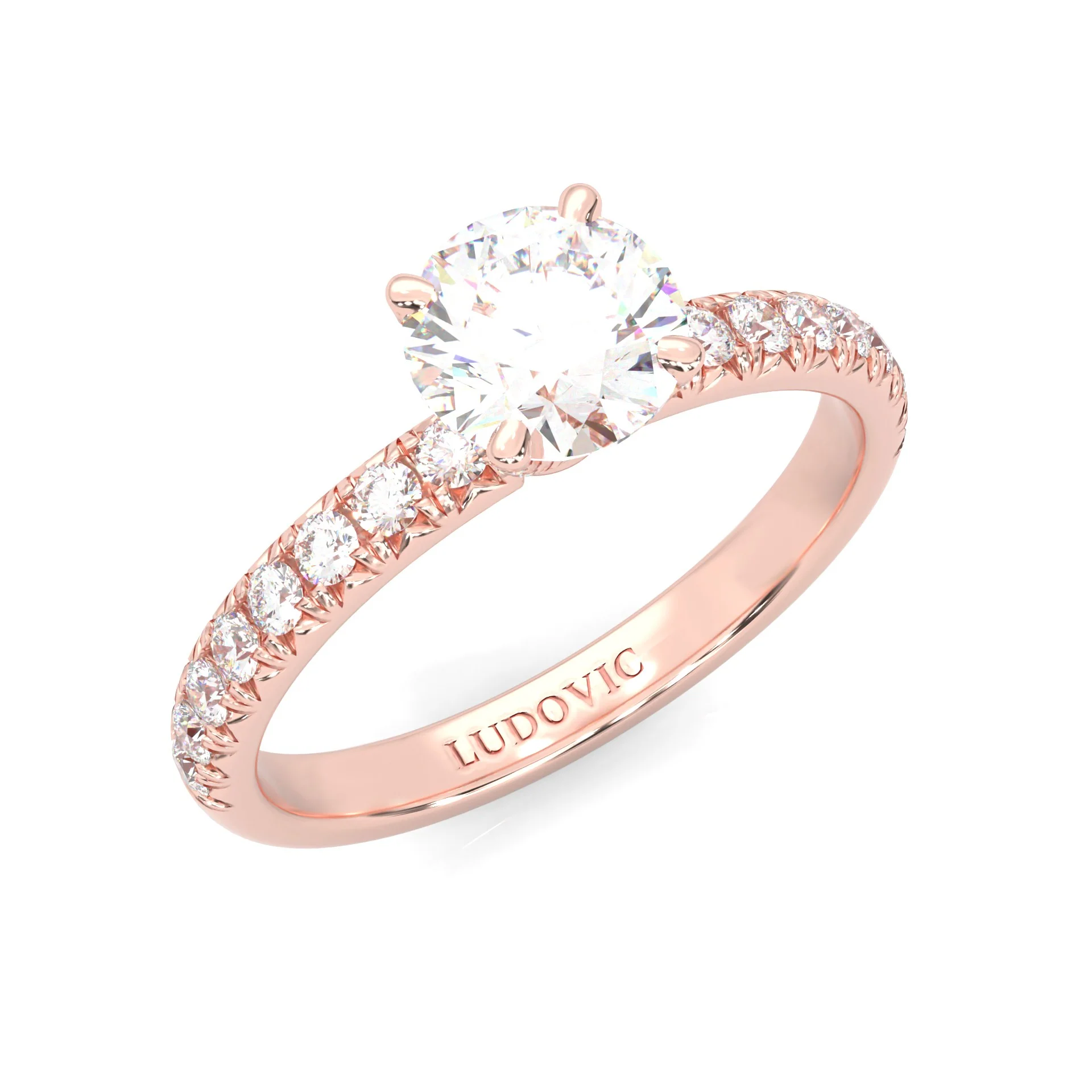 The Precious Vow Pin Moissanite Engagement Ring ( Rose Gold 14K ) - Image 7