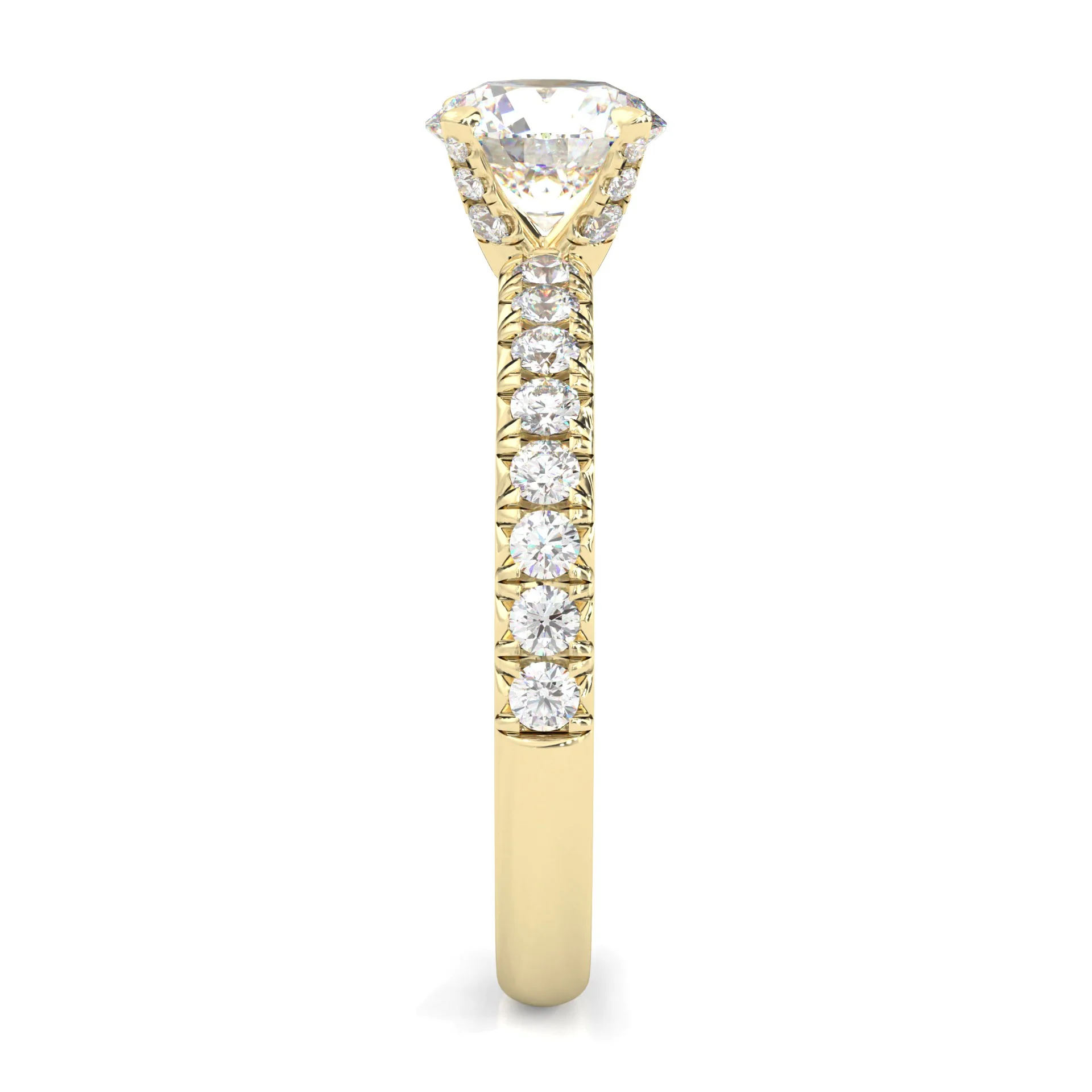 The Precious Vow Pin Moissanite Engagement Ring ( Yellow Gold 14K ) - Image 3
