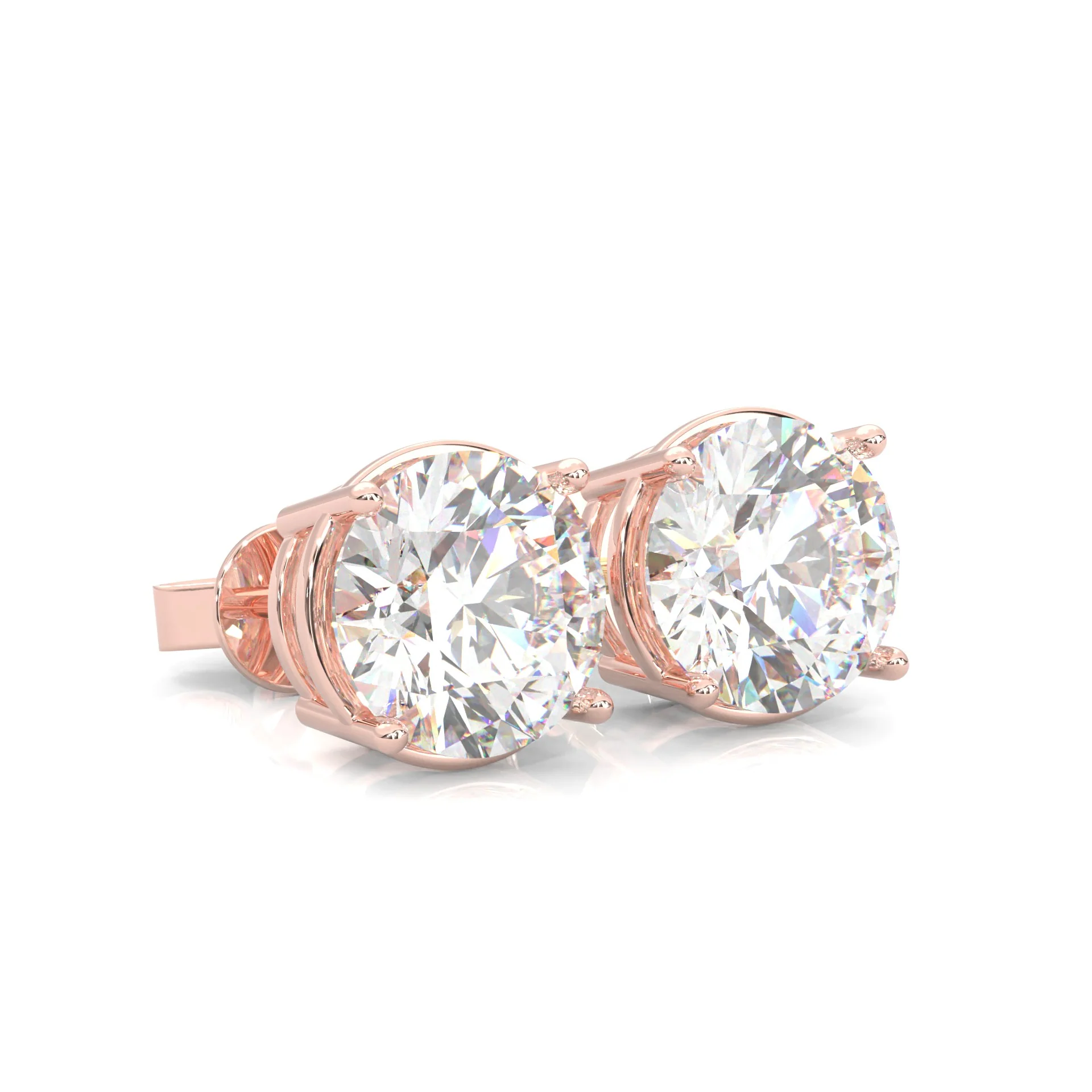 The Pure Seal Moissanite Earrings (Rose Gold ) - Image 3