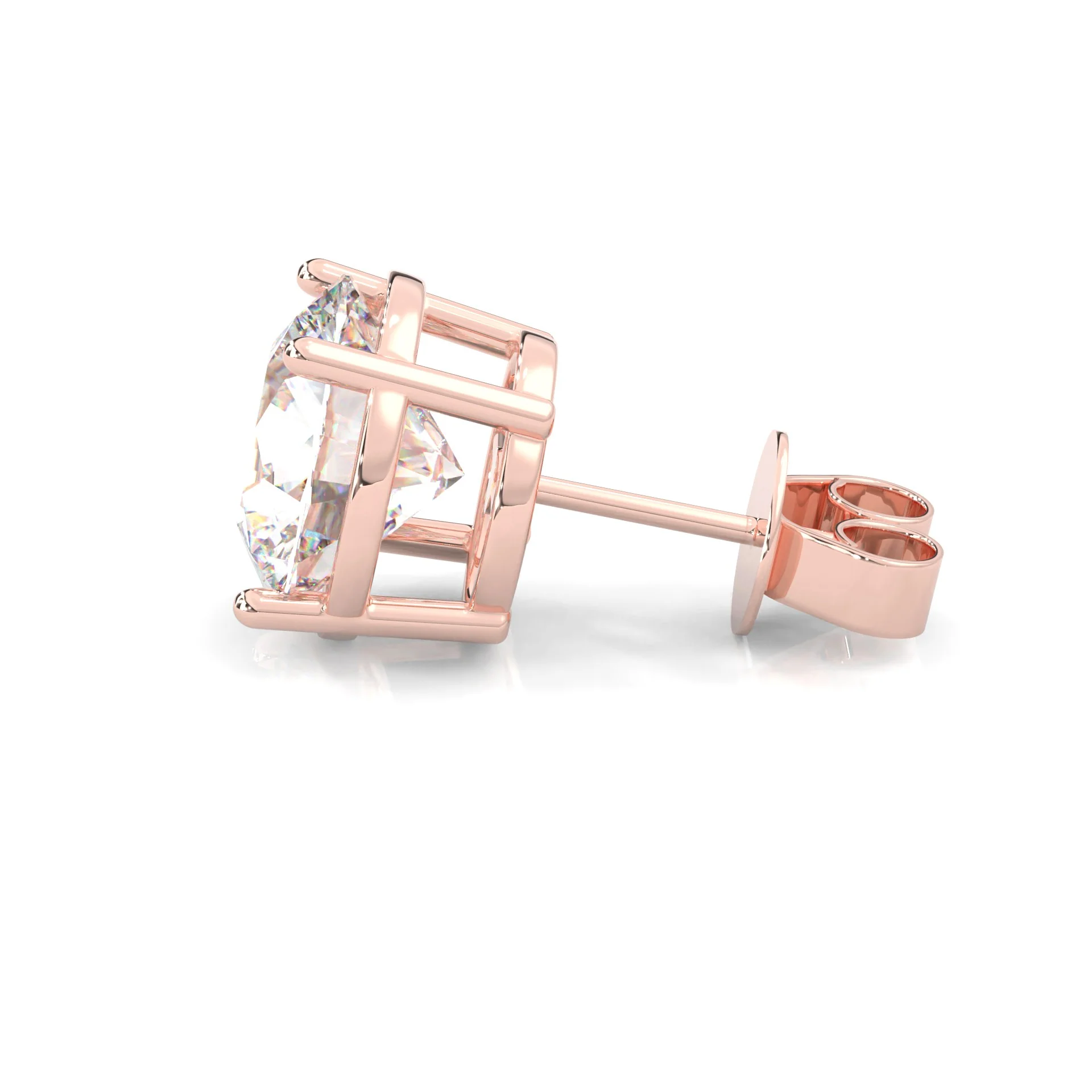 The Pure Seal Moissanite Earrings (Rose Gold ) - Image 5