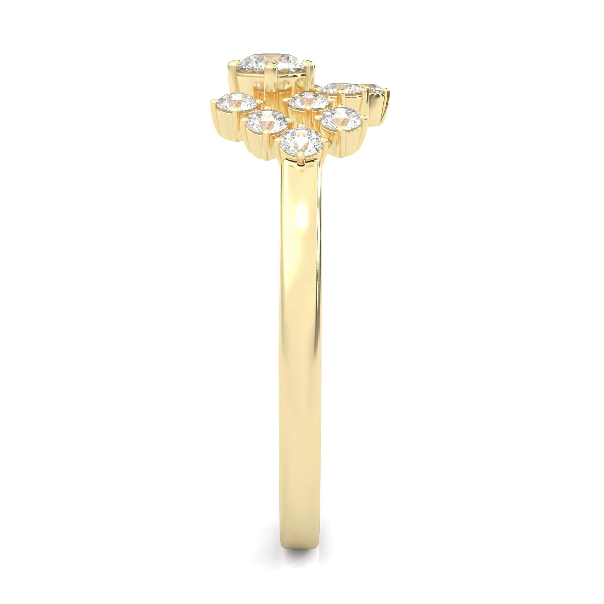 The Quiet Blessing Moissanite Engagement Ring ( Yellow Gold 14K ) - Image 3