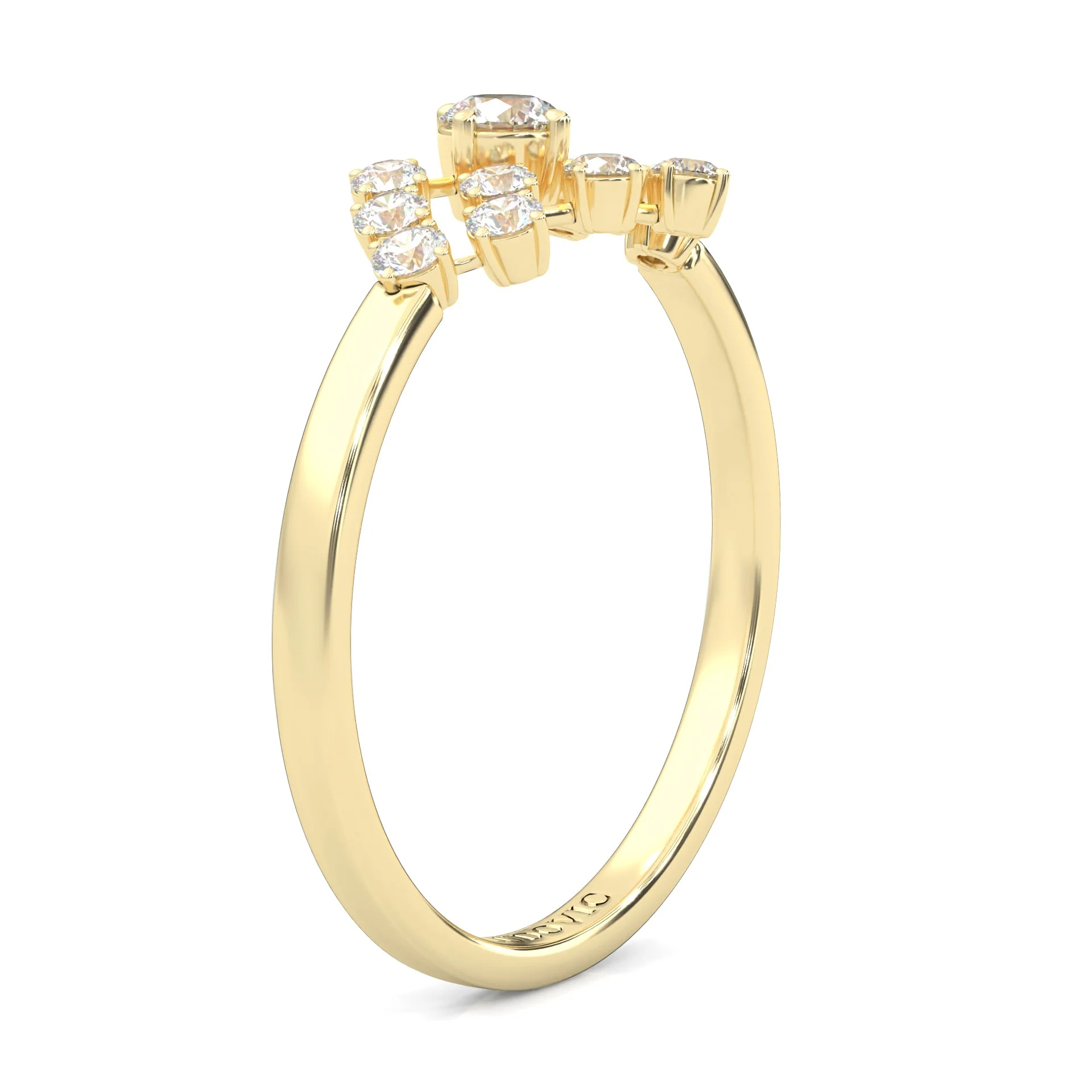 The Quiet Blessing Moissanite Engagement Ring ( Yellow Gold 14K ) - Image 4