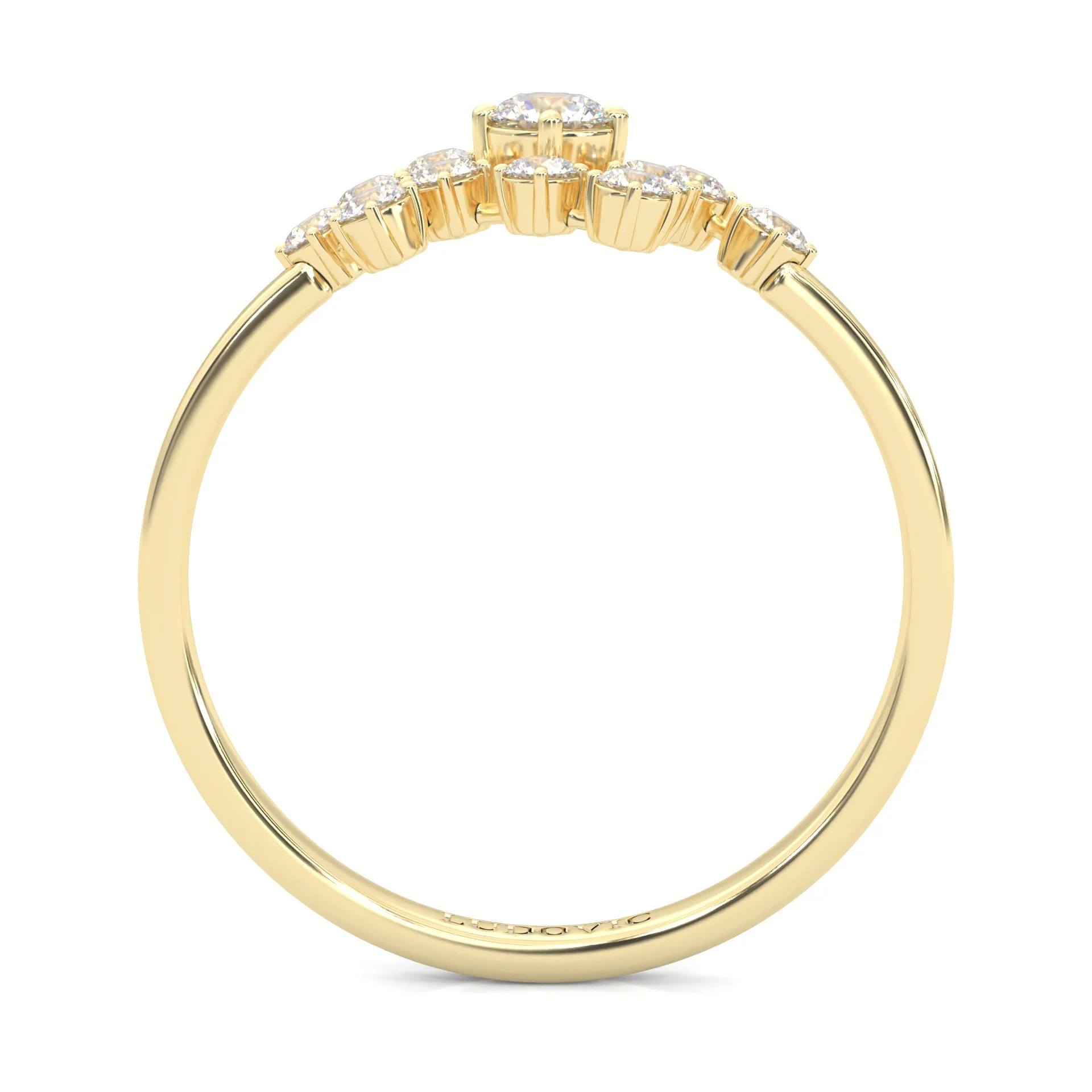The Quiet Blessing Moissanite Engagement Ring ( Yellow Gold 14K ) - Image 5