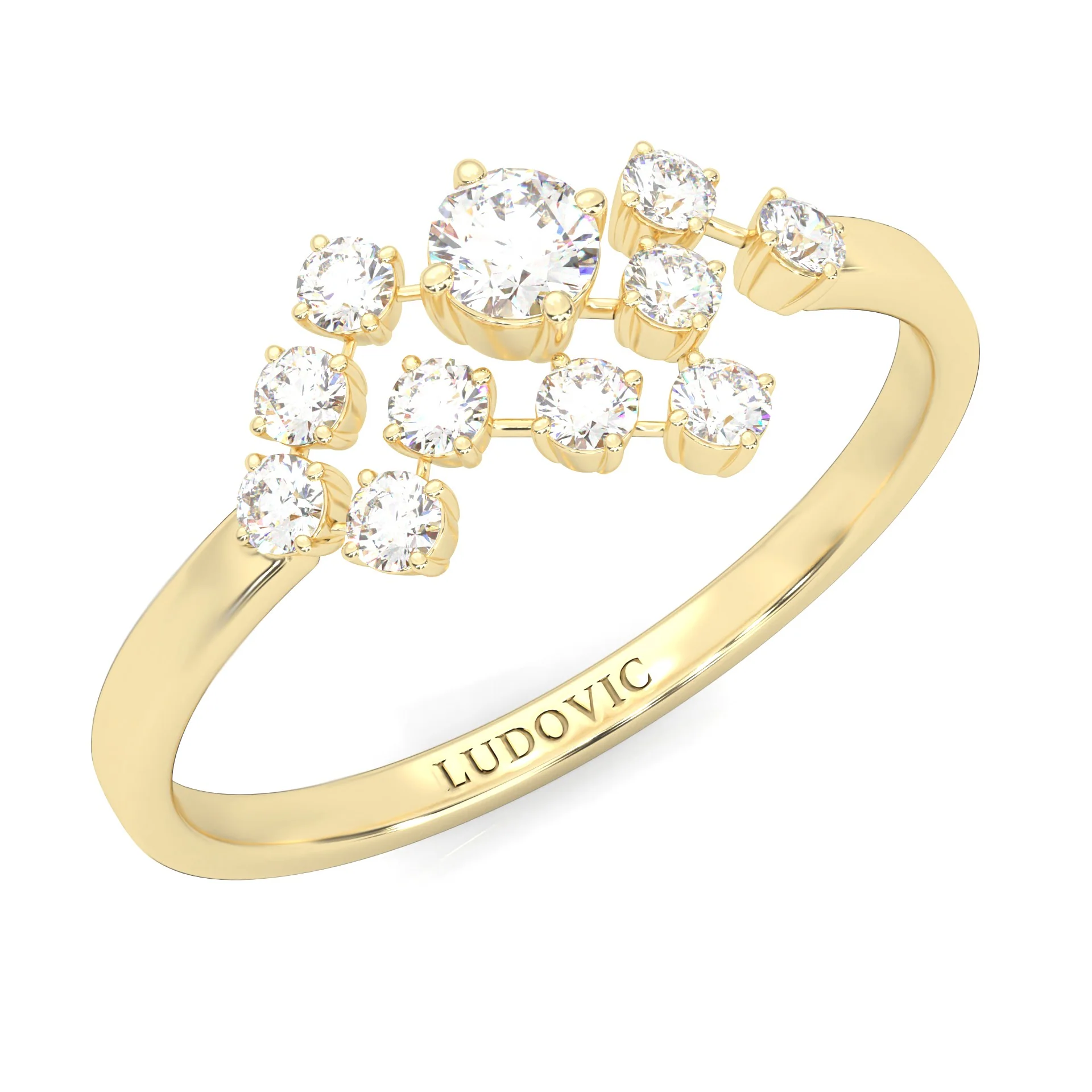 The Quiet Blessing Moissanite Engagement Ring ( Yellow Gold 14K ) - Image 6
