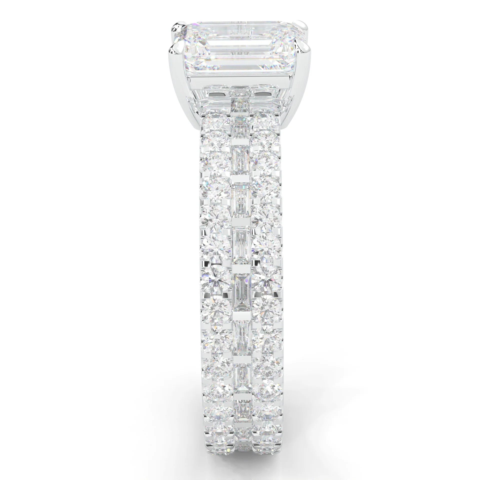 The Royal Emerald Cut Engagement Ring (14k Solid Gold) - Image 4
