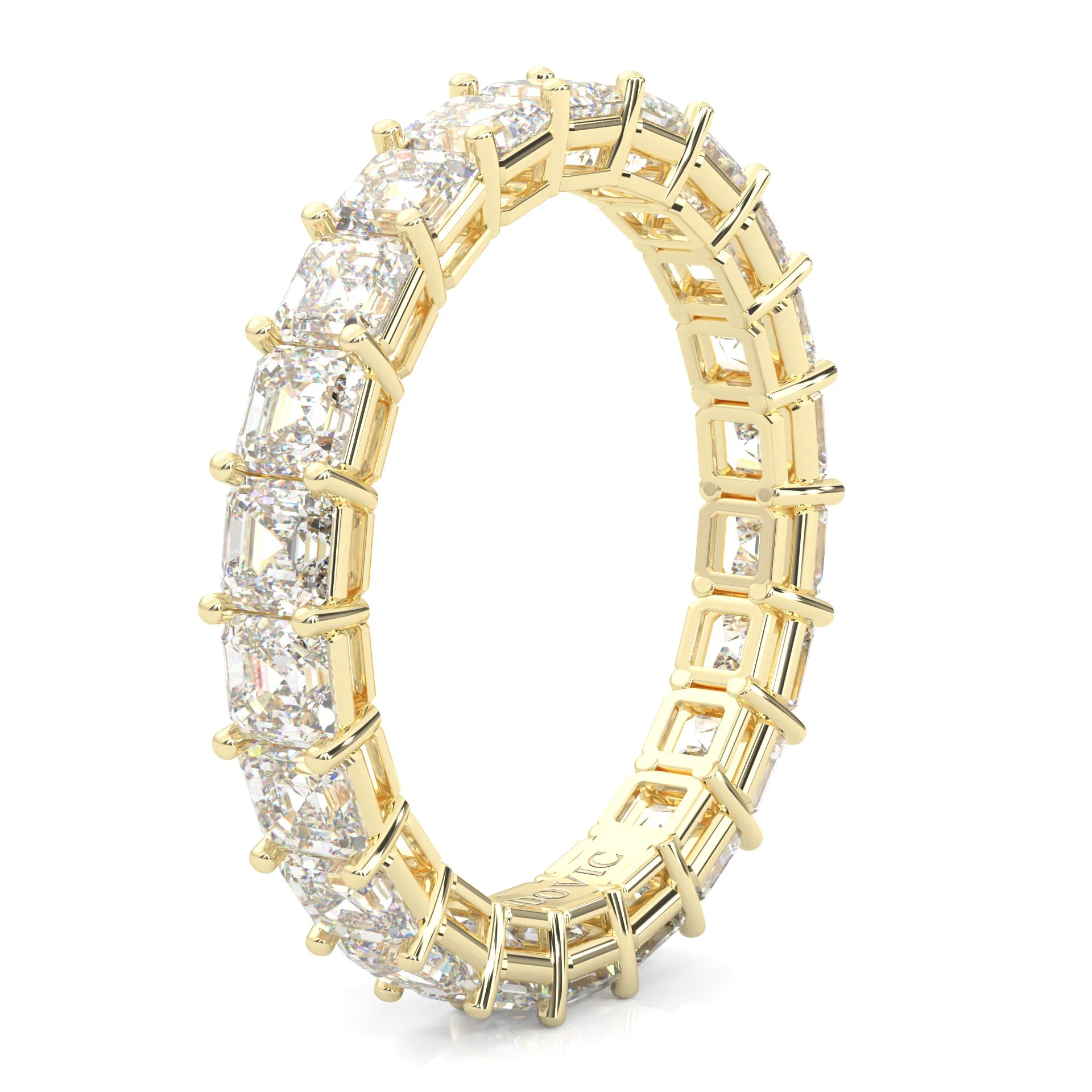 The Scented Belle Moissanite Eternity Ring ( Yellow Gold ) - Image 4