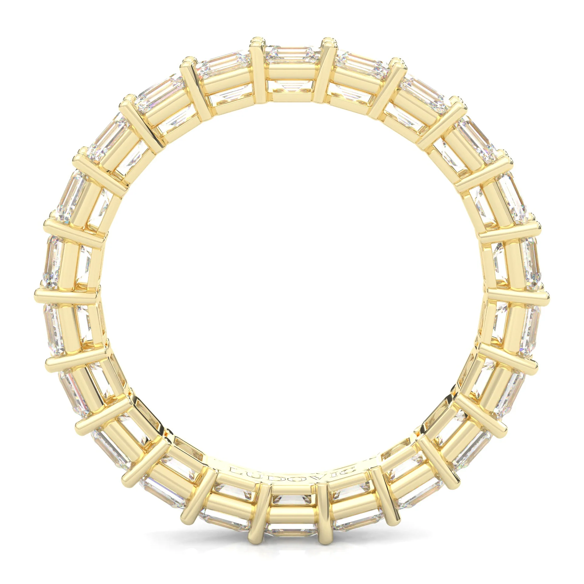 The Scented Belle Moissanite Eternity Ring ( Yellow Gold ) - Image 5