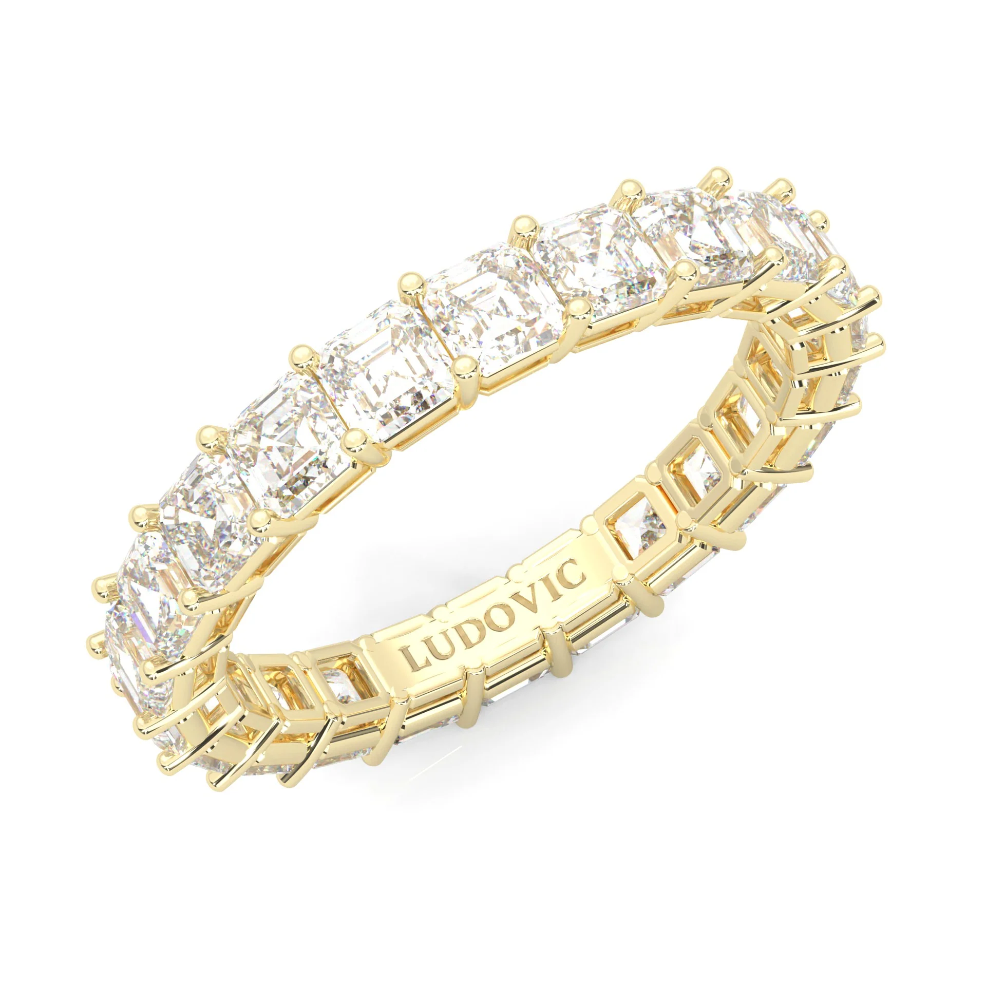 The Scented Belle Moissanite Eternity Ring ( Yellow Gold ) - Image 6