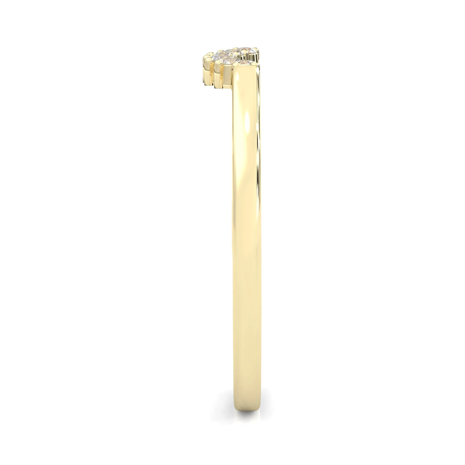 The Simple Love Moissanite Wedding Set ( Yellow Gold ) - Image 11