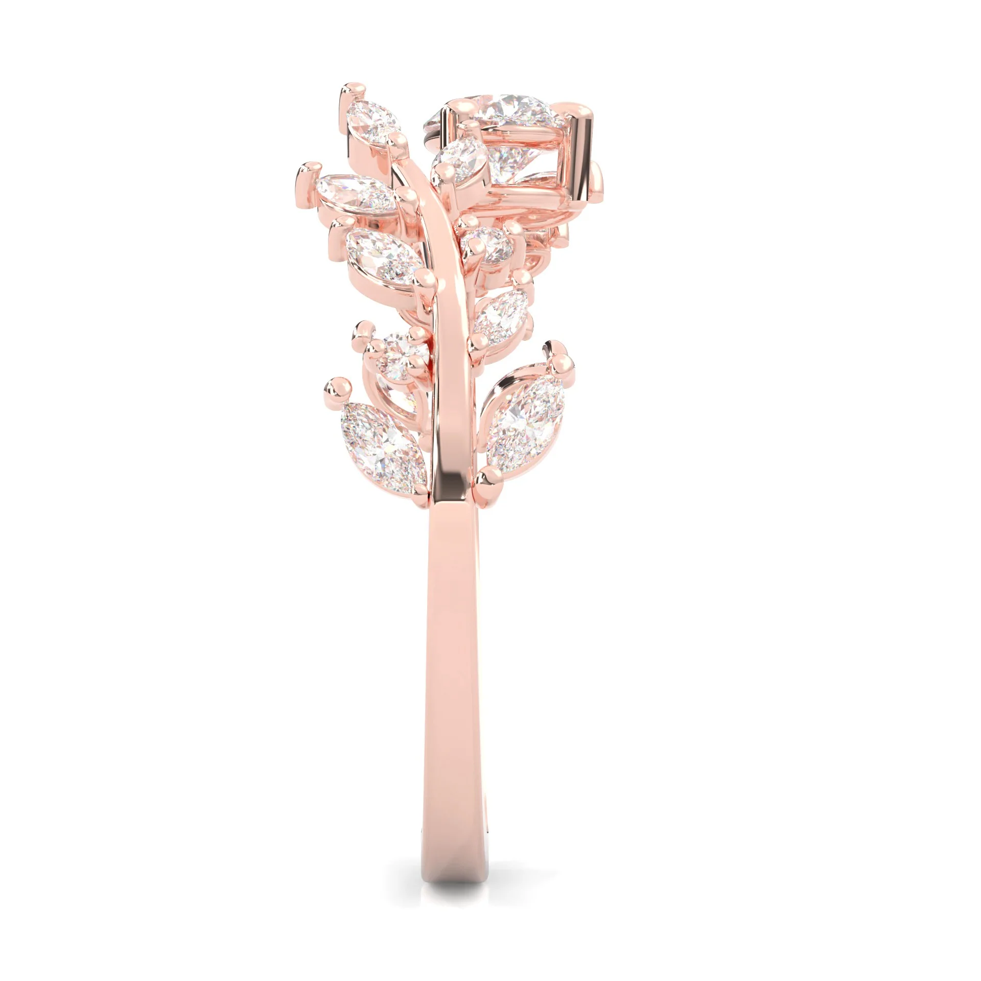 The Splendor Of Nature Wedding Band ( Rose Gold 14k) - Image 3