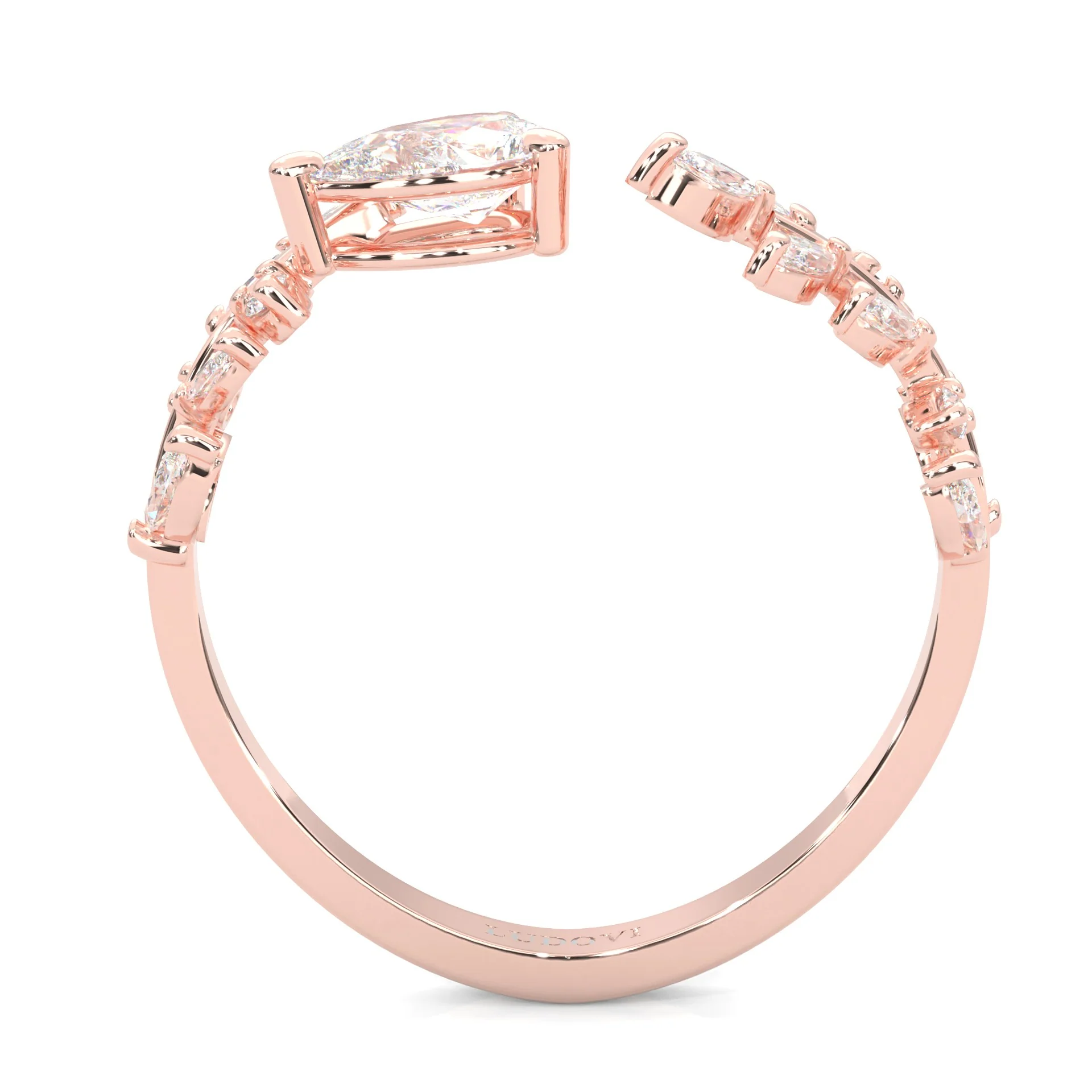 The Splendor Of Nature Wedding Band ( Rose Gold 14k) - Image 4