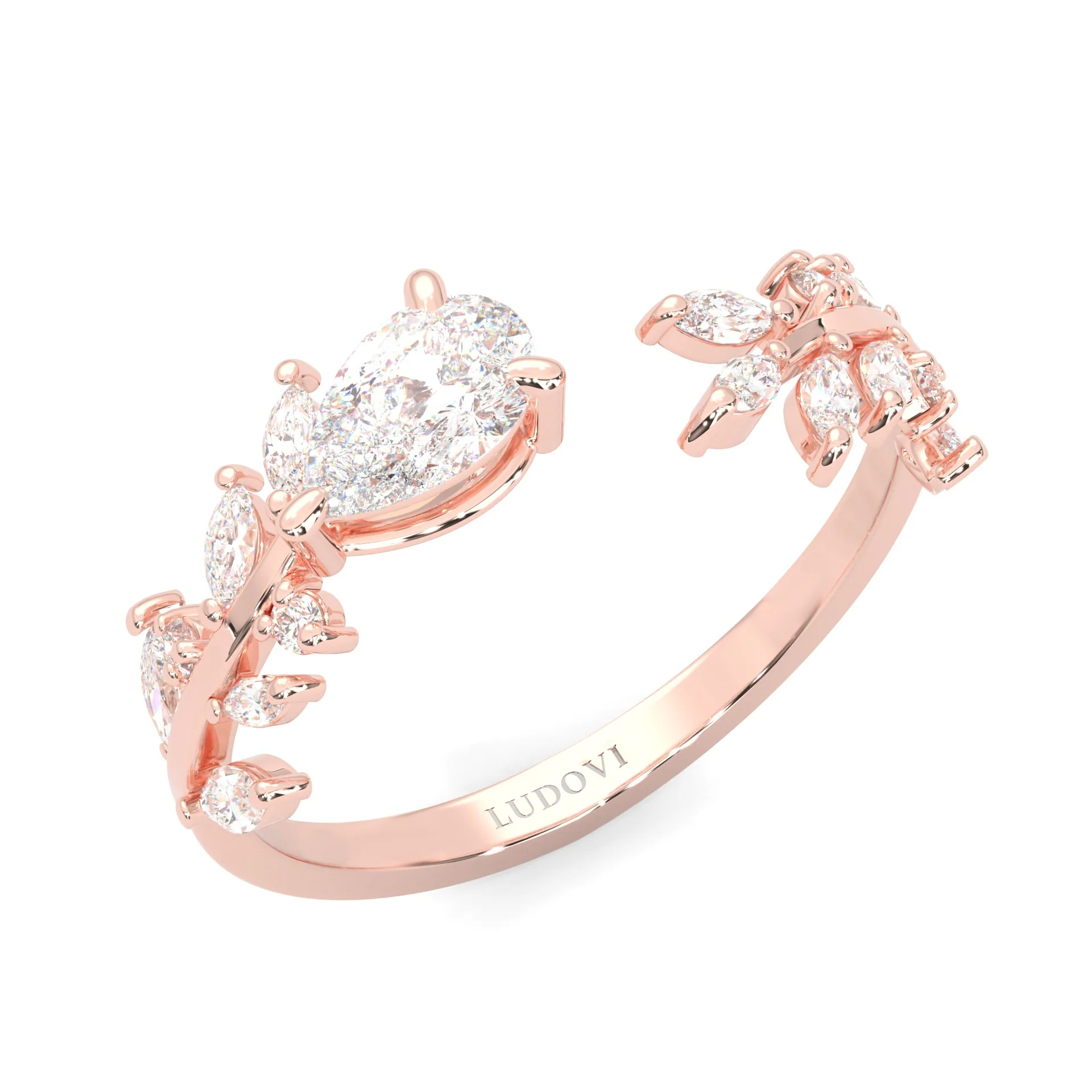 The Splendor Of Nature Wedding Band ( Rose Gold 14k) - Image 6