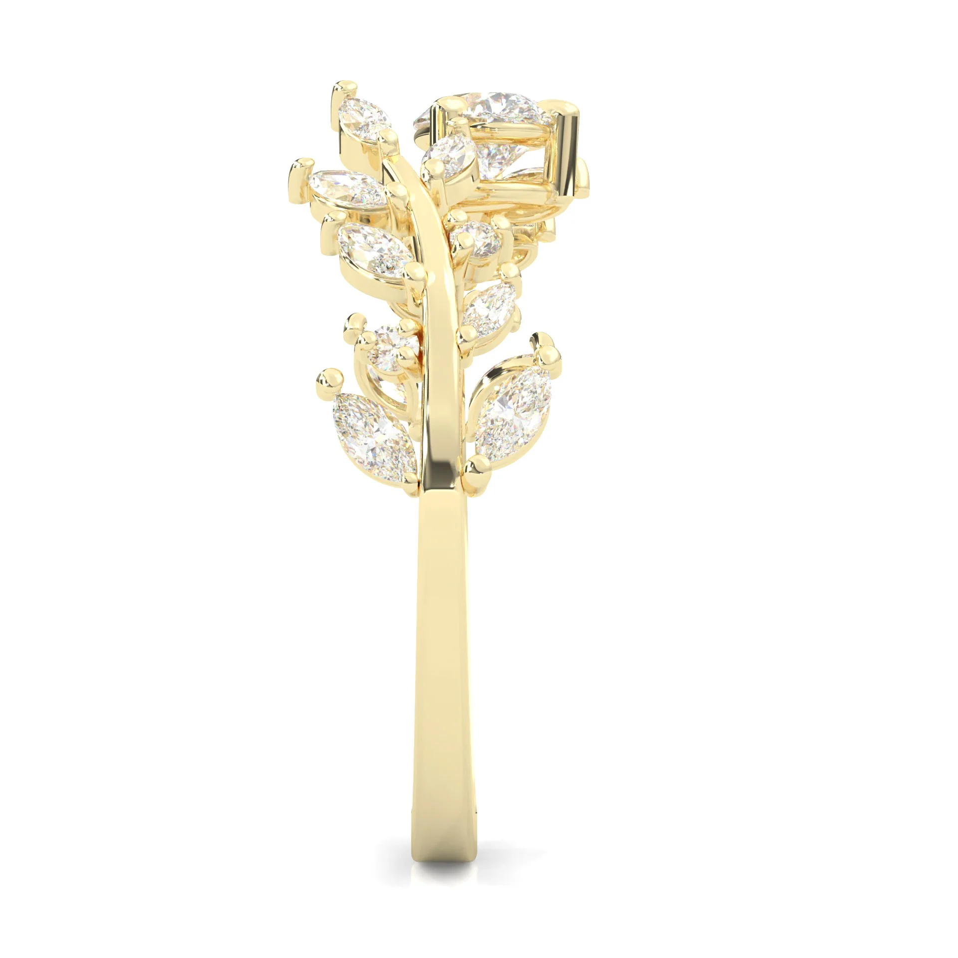 The Splendor Of Nature Wedding Band ( Yellow Gold 14k) - Image 3