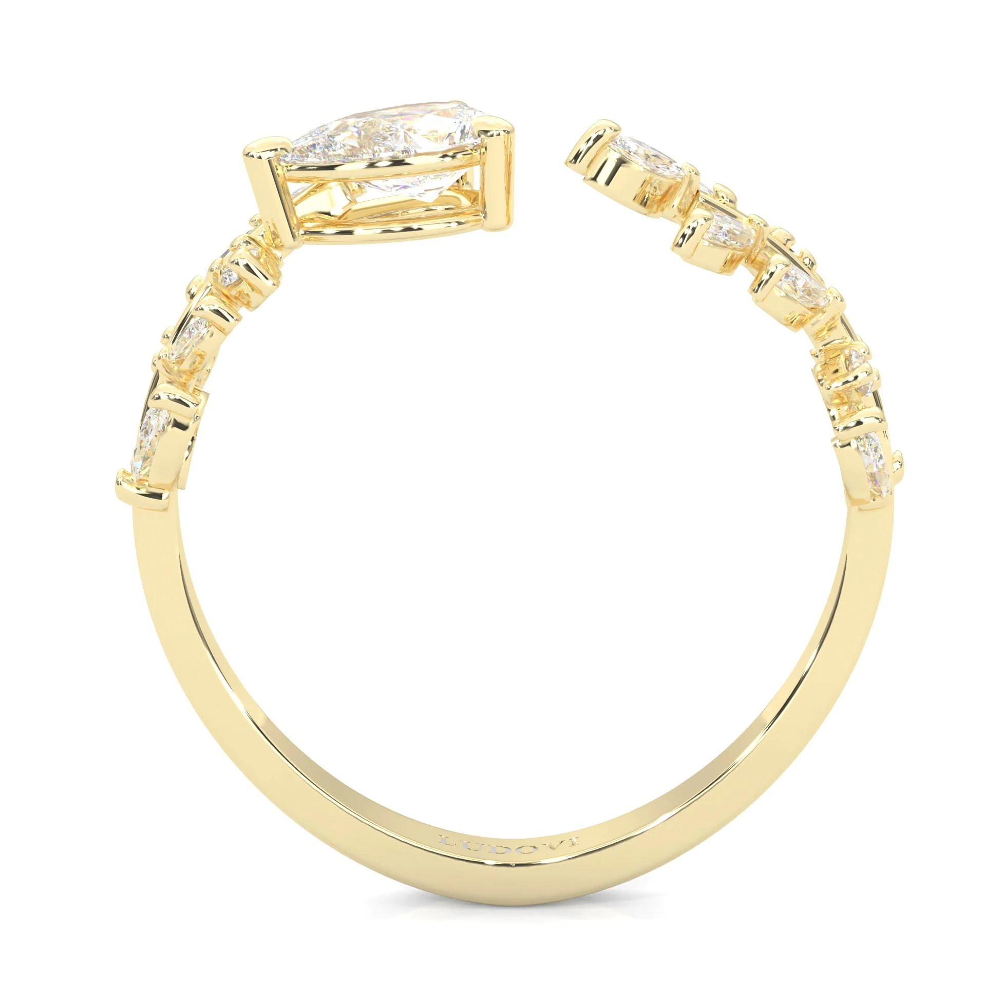 The Splendor Of Nature Wedding Band ( Yellow Gold 14k) - Image 4