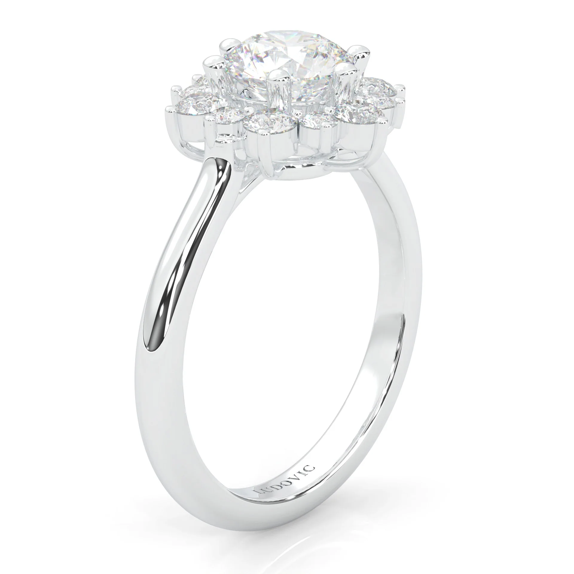 The Starburst Stream Solitaire Engagement Ring (14k Solid Gold) - Image 3