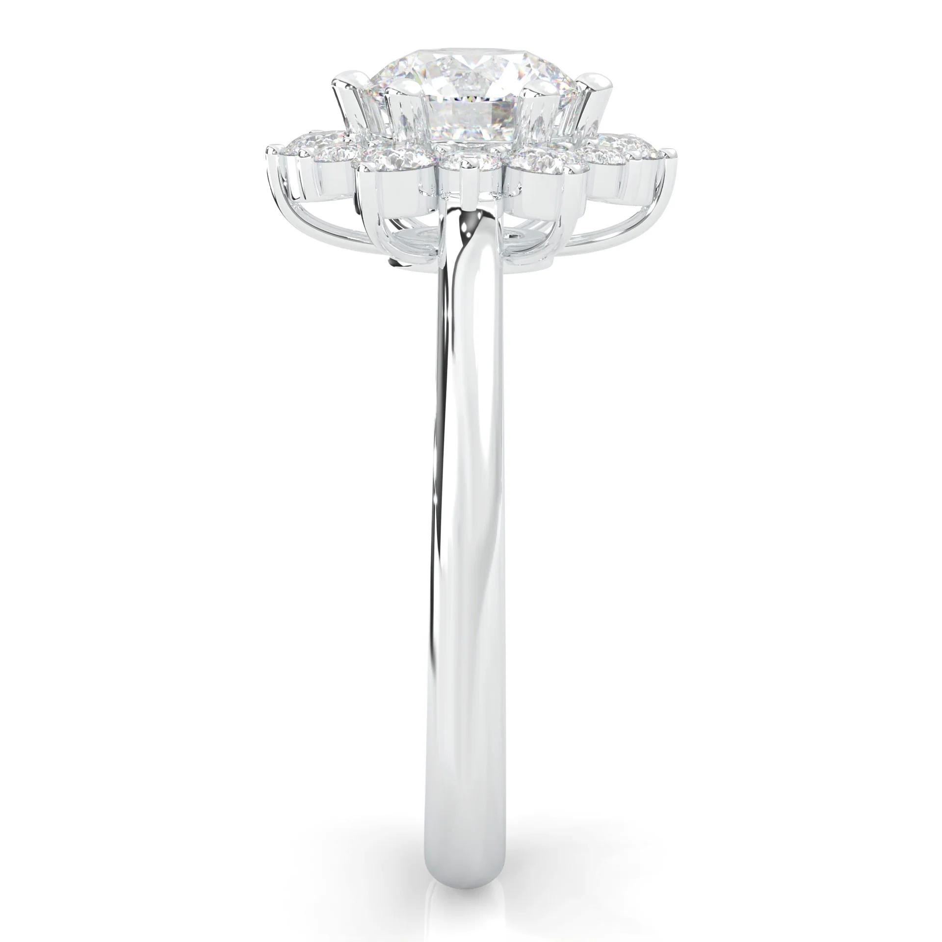 The Starburst Stream Solitaire Engagement Ring (14k Solid Gold) - Image 4