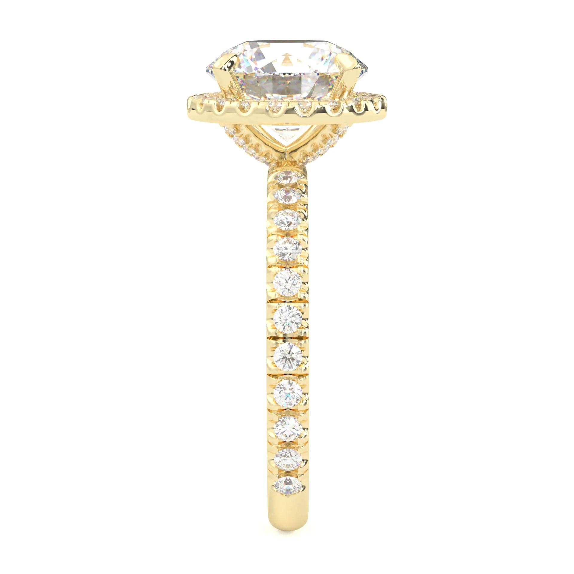 The Tender Riddle Moissanite Engagement Ring ( Yellow Gold 14K ) - Image 3