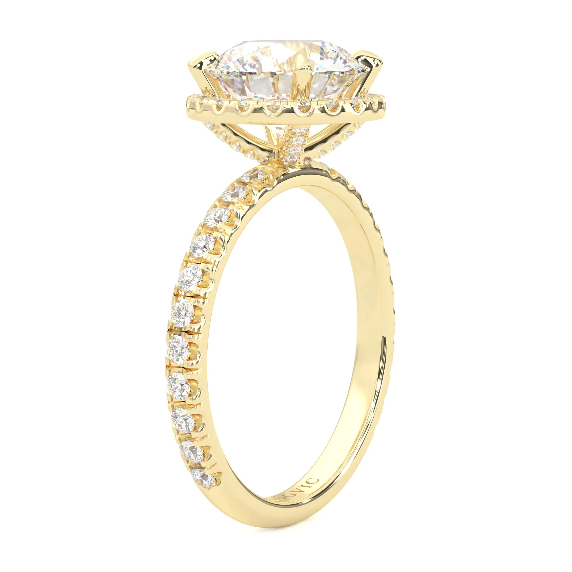 The Tender Riddle Moissanite Engagement Ring ( Yellow Gold 14K ) - Image 4