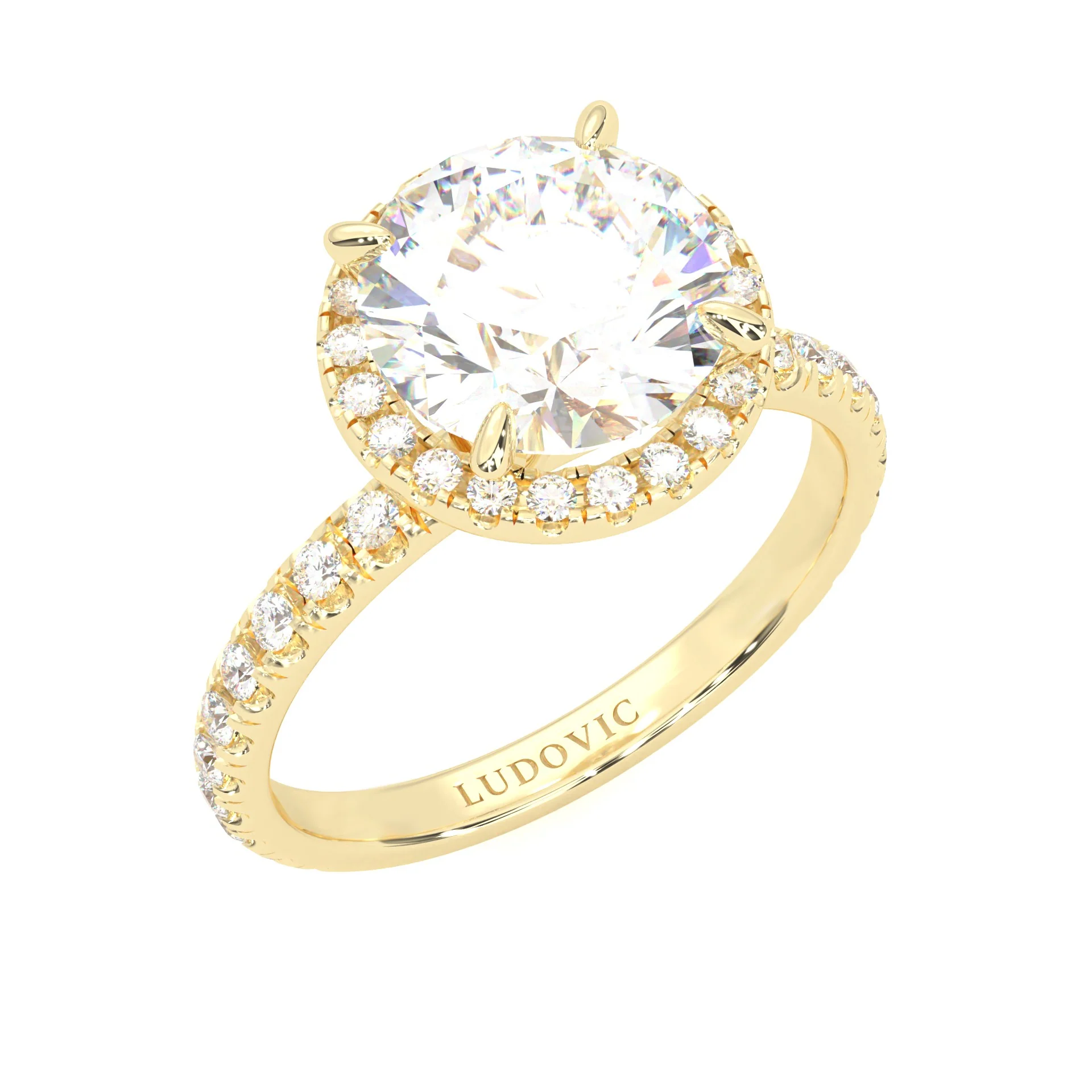 The Tender Riddle Moissanite Engagement Ring ( Yellow Gold 14K ) - Image 6