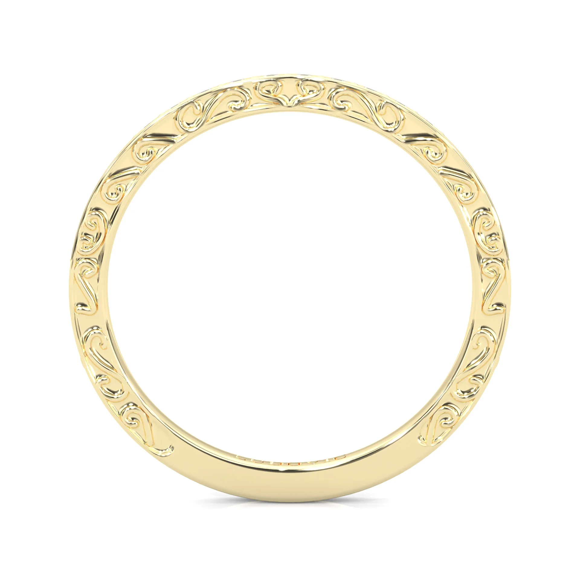 The Vintage Lunar Moissanite Wedding Set (14k Solid Yellow Gold) - Image 13