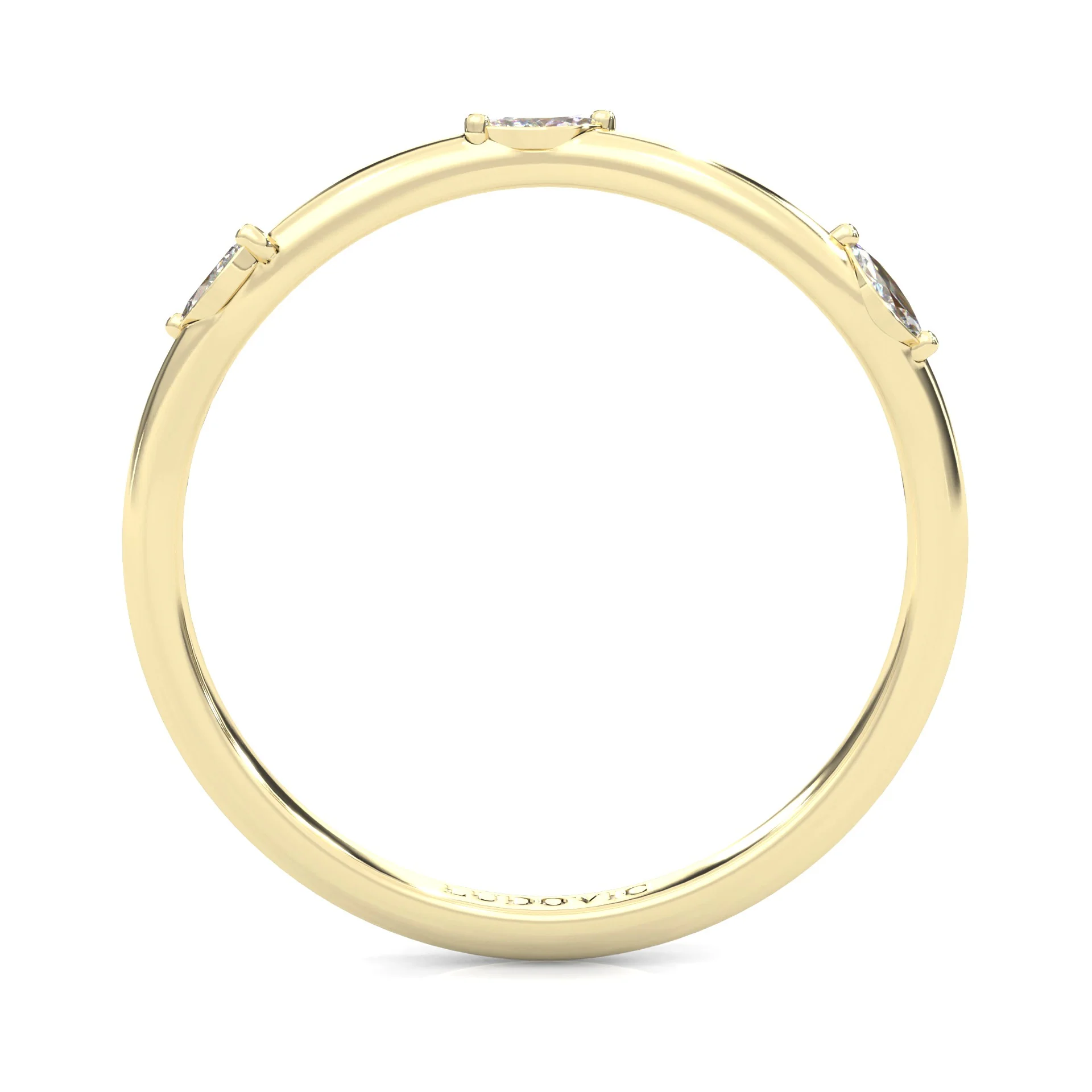 Unique Twist Wedding Band ( Yellow Gold ) - Image 5