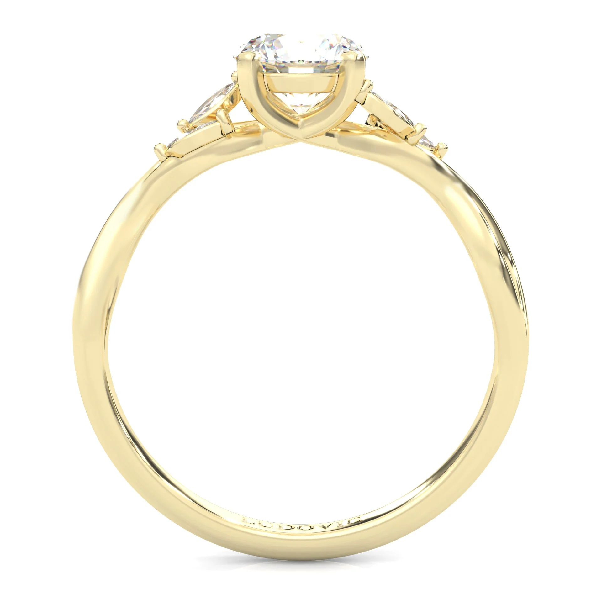 Unique Twist Wedding Set (14k Solid Yellow Gold) - Image 7